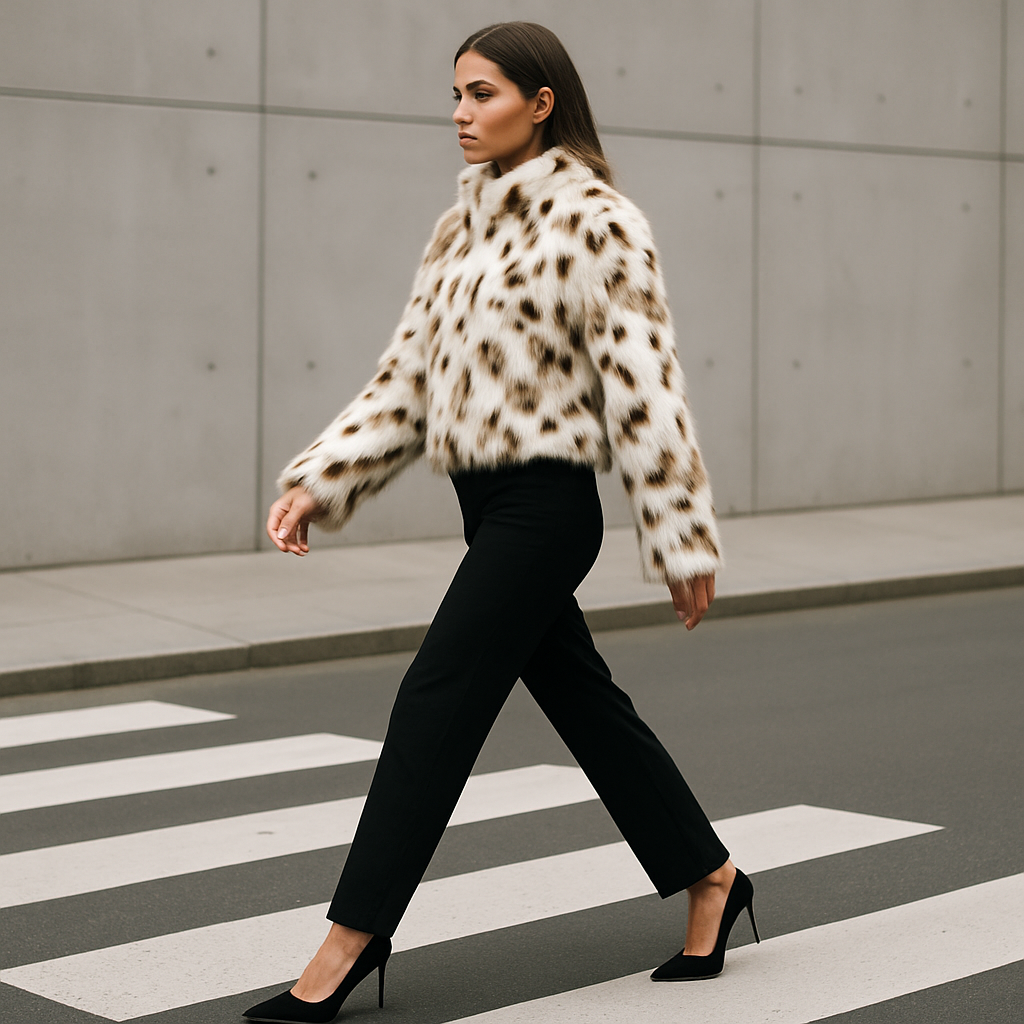 Flavia | Elegant oversized jakke i syntetisk pels - - women's fashion - {{ product_tags }