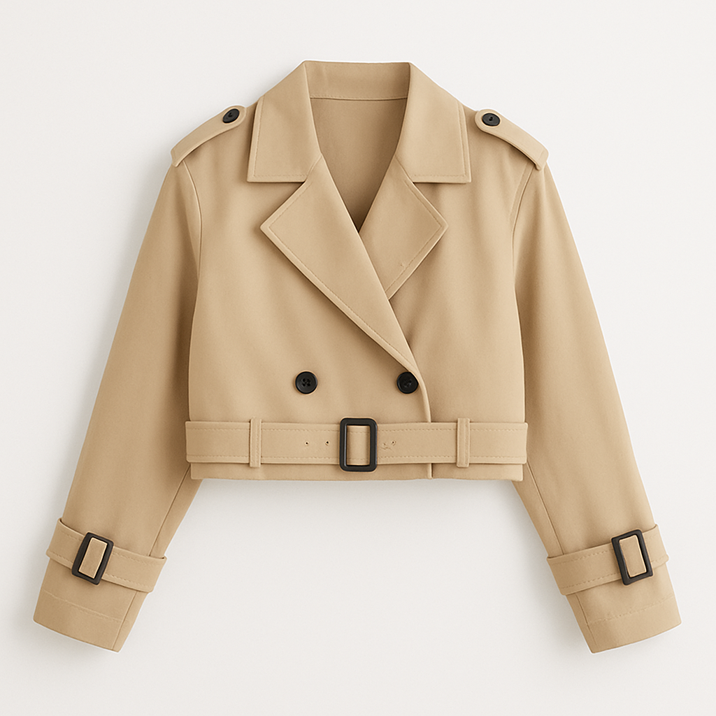 Lelia | Elegant trench coat med bælte - Beige - women's fashion - {{ product_tags }