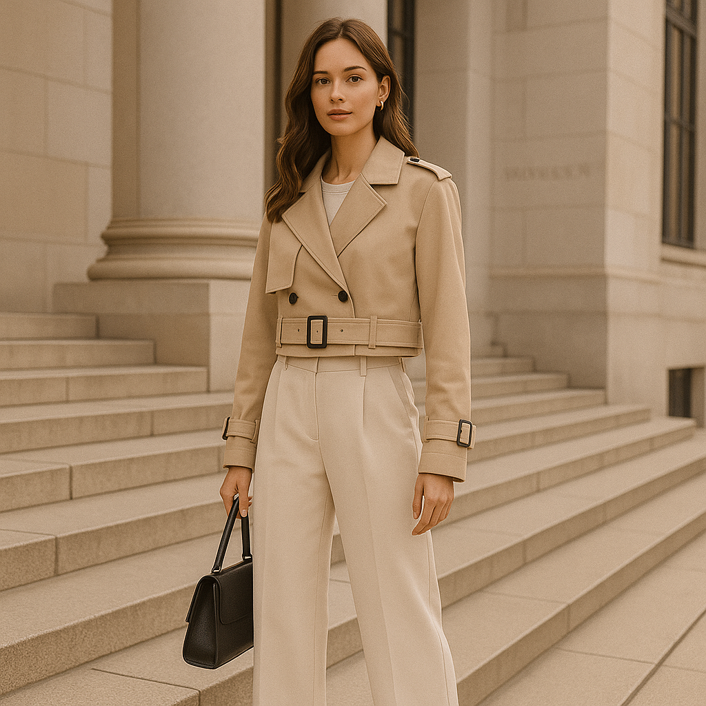 Lelia | Elegant trench coat med bælte - - women's fashion - {{ product_tags }