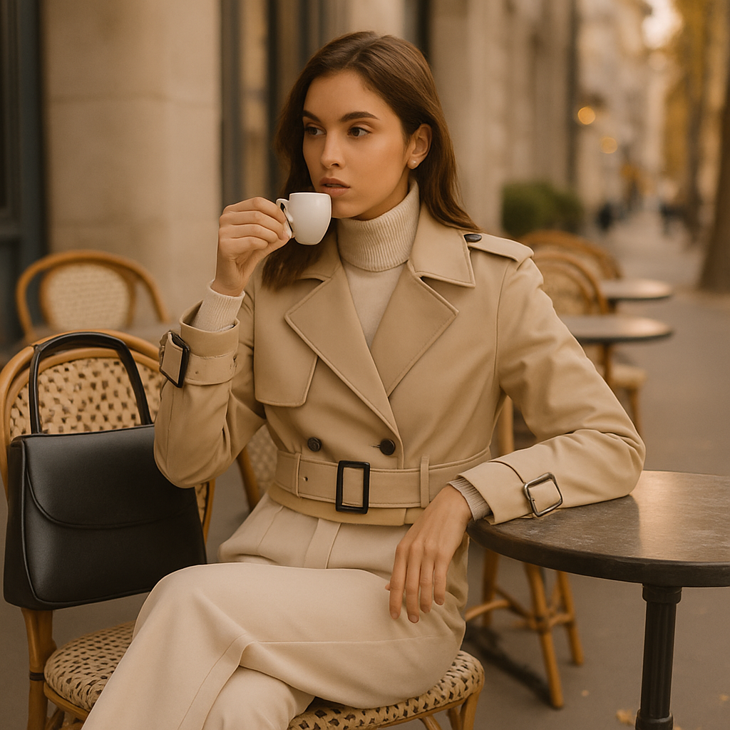 Lelia | Elegant trench coat med bælte - - women's fashion - {{ product_tags }