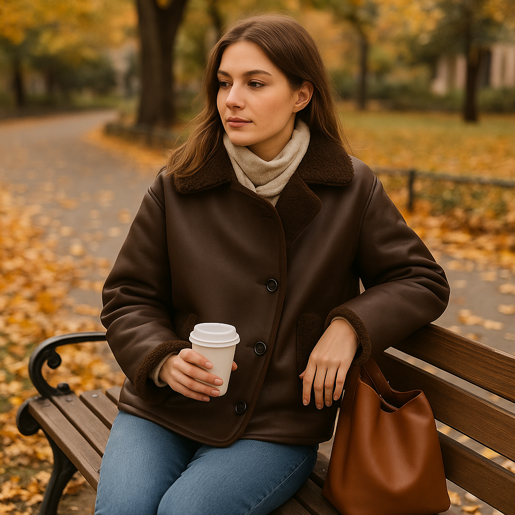 Elina | Jakke i kunstlæder med et dristigt og feminint look - - women's fashion - {{ product_tags }