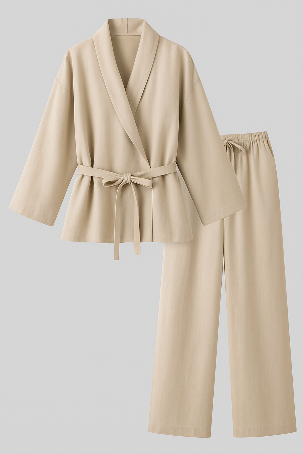 Lina | Kimono i linned med bælte - Cachi - women's fashion - {{ product_tags }