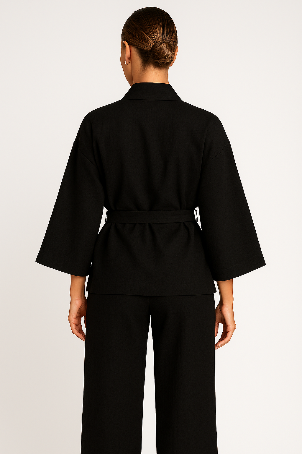 Lina | Kimono i linned med bælte - - women's fashion - {{ product_tags }