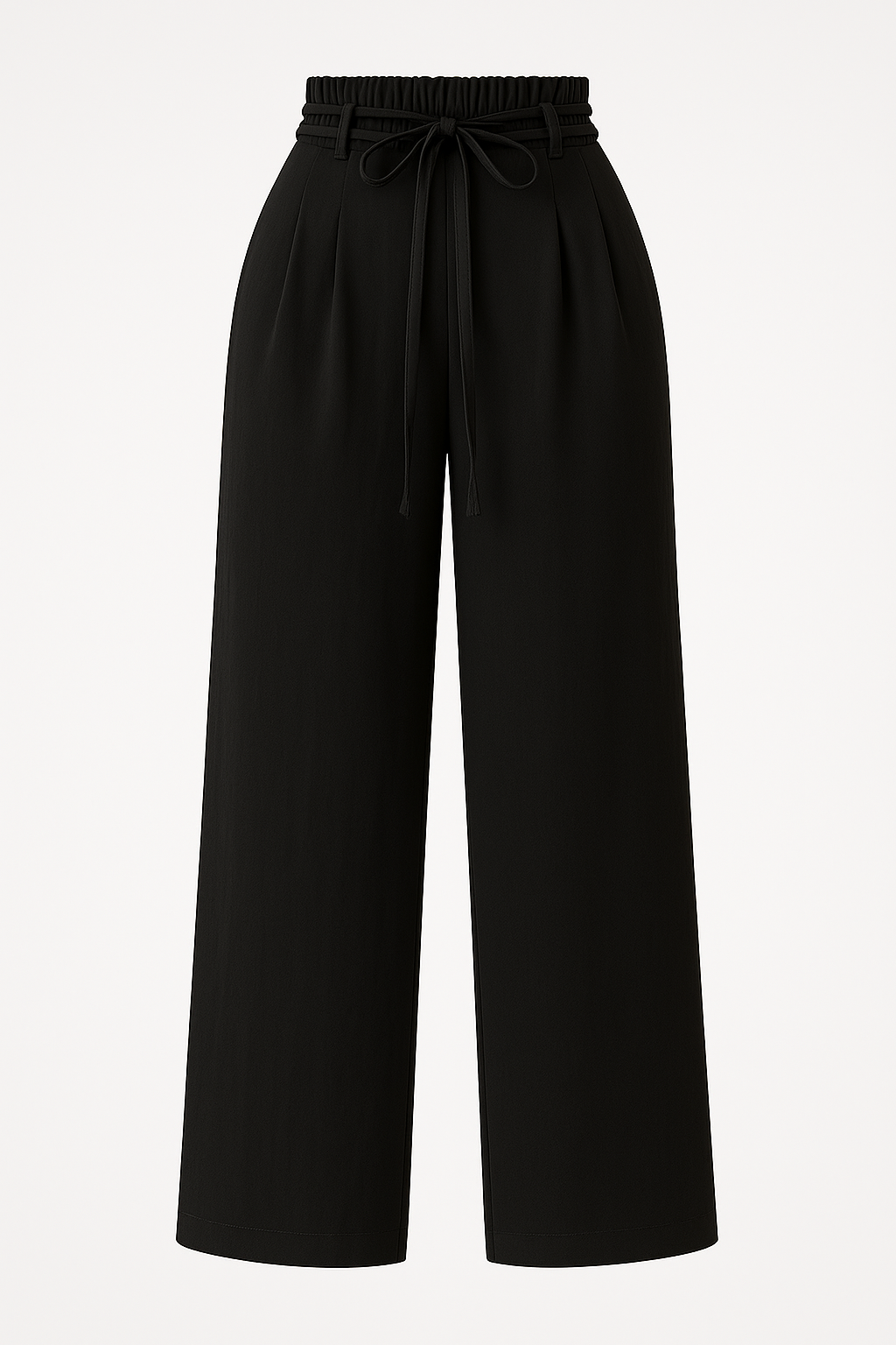 Luna | Palazzo-bukser med høj talje og bindebånd – Elegance og komfort - Sort - women's fashion - {{ product_tags }