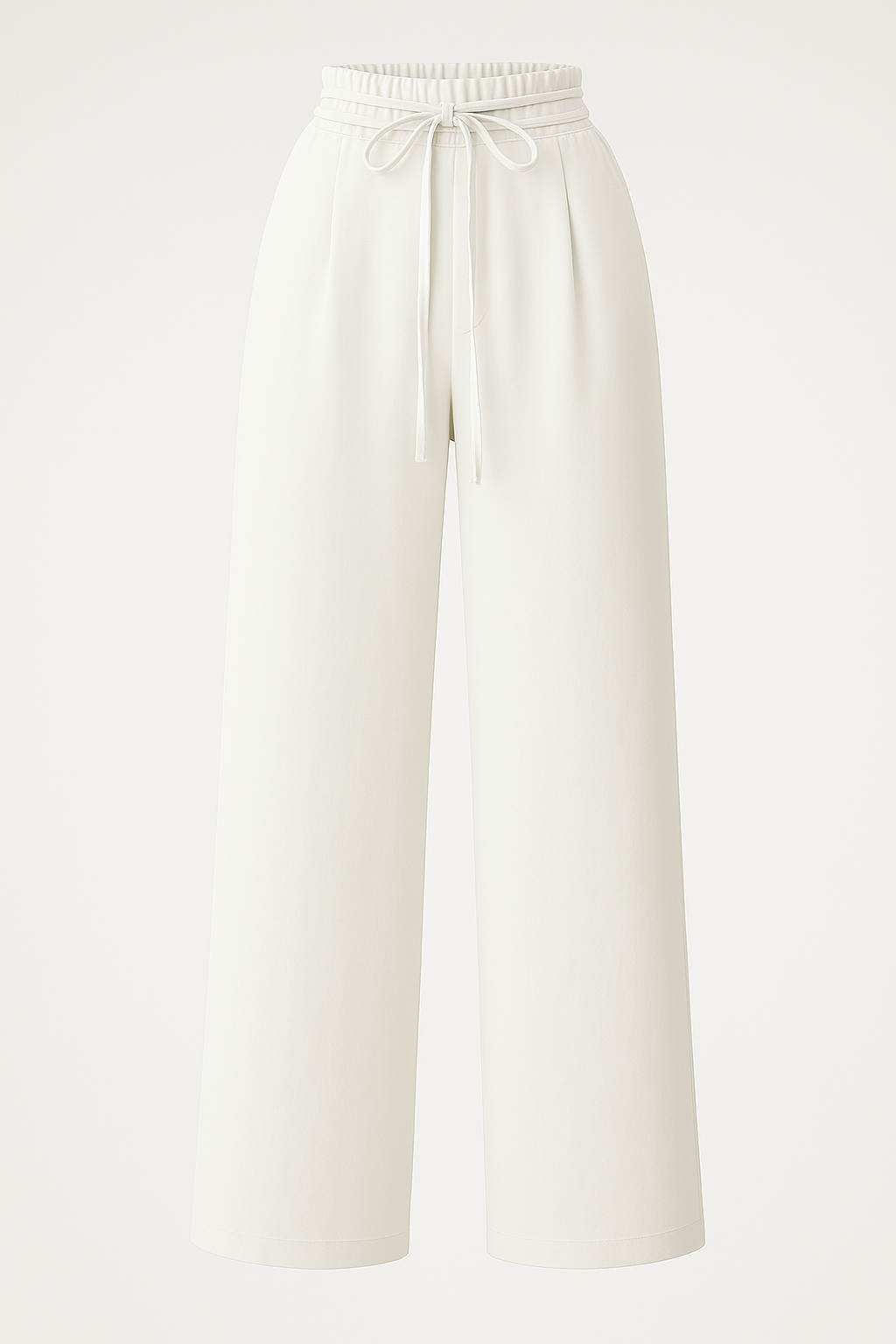 Luna | Palazzo-bukser med høj talje og bindebånd – Elegance og komfort - Hvid - women's fashion - {{ product_tags }