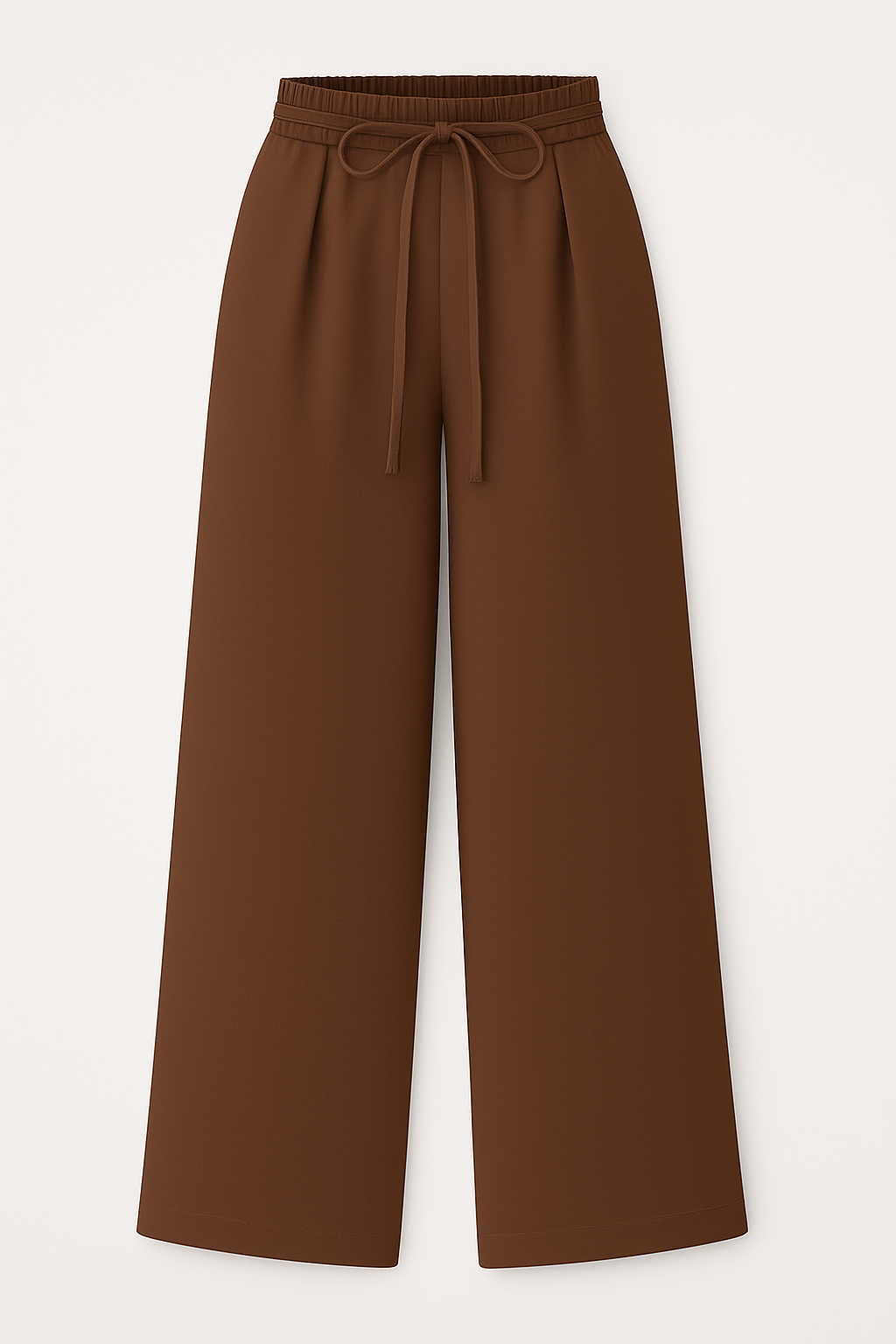 Luna | Palazzo-bukser med høj talje og bindebånd – Elegance og komfort - Mørkebrun - women's fashion - {{ product_tags }