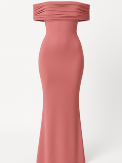 Livia | Elegant langt kjole med off-shoulder og åben ryg