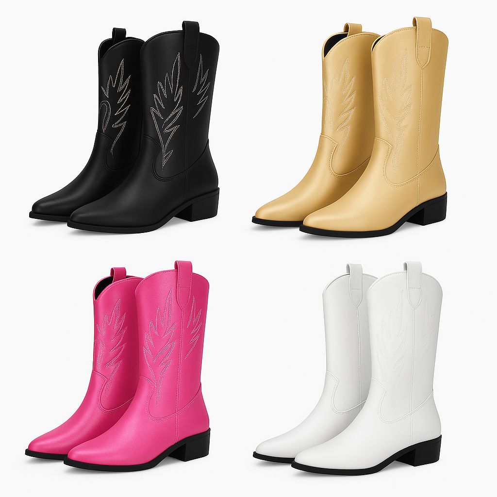 Rosana | Metalliserede cowboystøvler - - Rosana | Metalliserede cowboystøvler - €25 - {{ product_tags }
