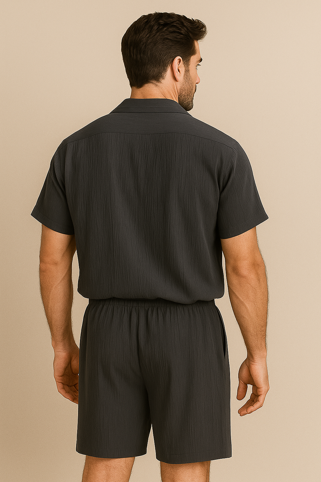 Jenson | Stribet sommerjakkesæt med matchende skjorte og bukser - - Jenson | Stribet sommerjakkesæt med matchende skjorte og bukser - €25 - {{ product_tags }