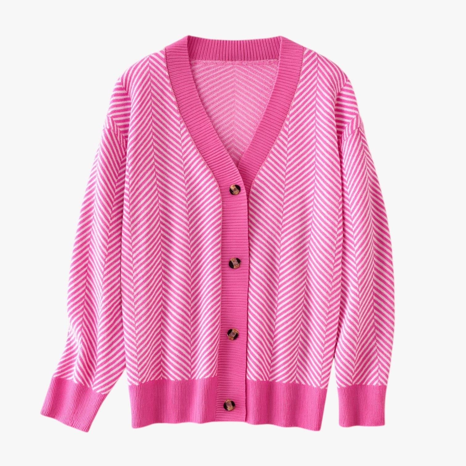 Rebecca | Kvinde V-hals cardigan - Let og elegant til efteråret - Gratis Rød - Rebecca | Kvinde V-hals cardigan - Let og elegant til efteråret - €25 - {{ product_tags }