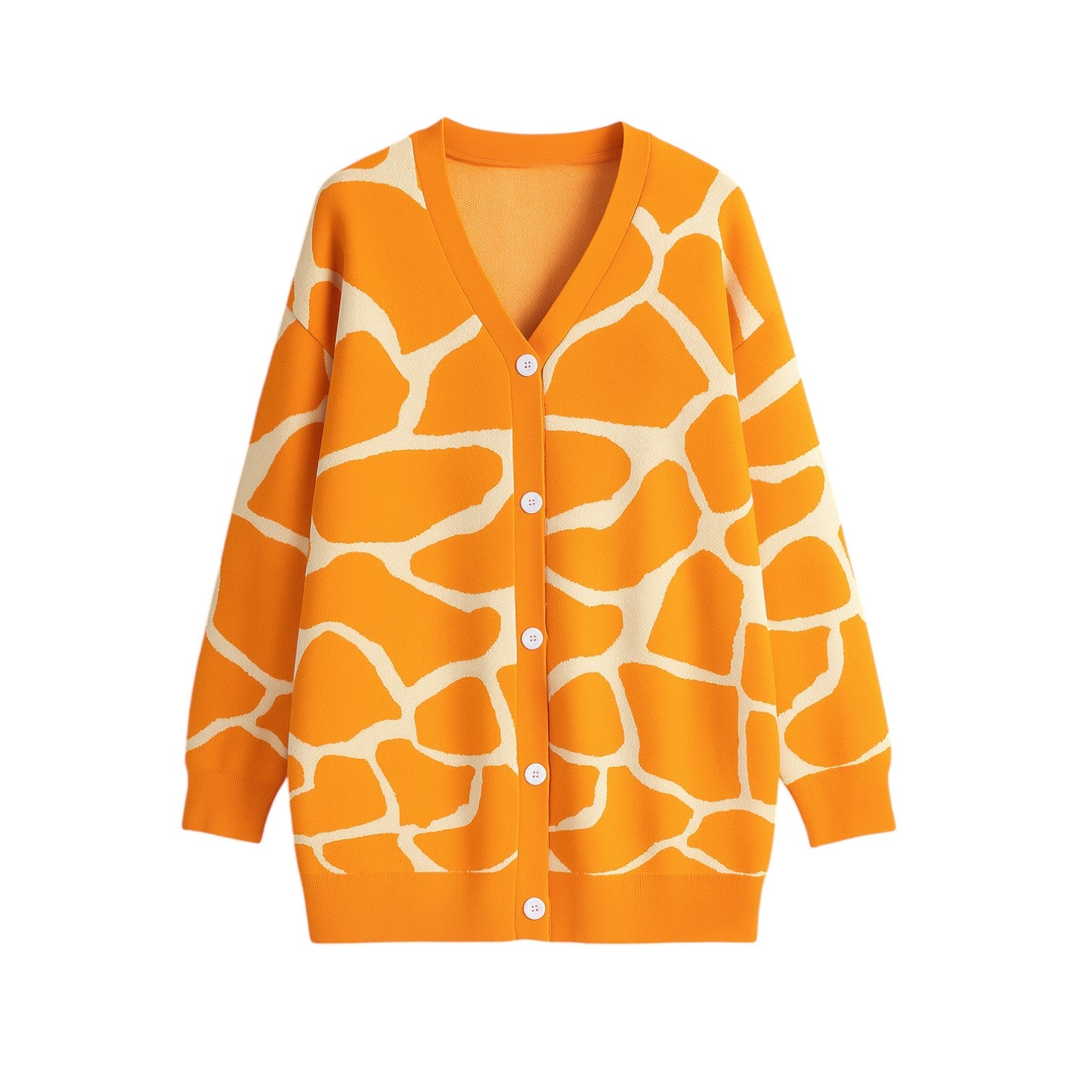 Melanie | Løsstrikket cardigan med Chic – Let elegance til efteråret - Rød-Orange - Melanie | Løsstrikket cardigan med Chic – Let elegance til efteråret - €25 - {{ product_tags }