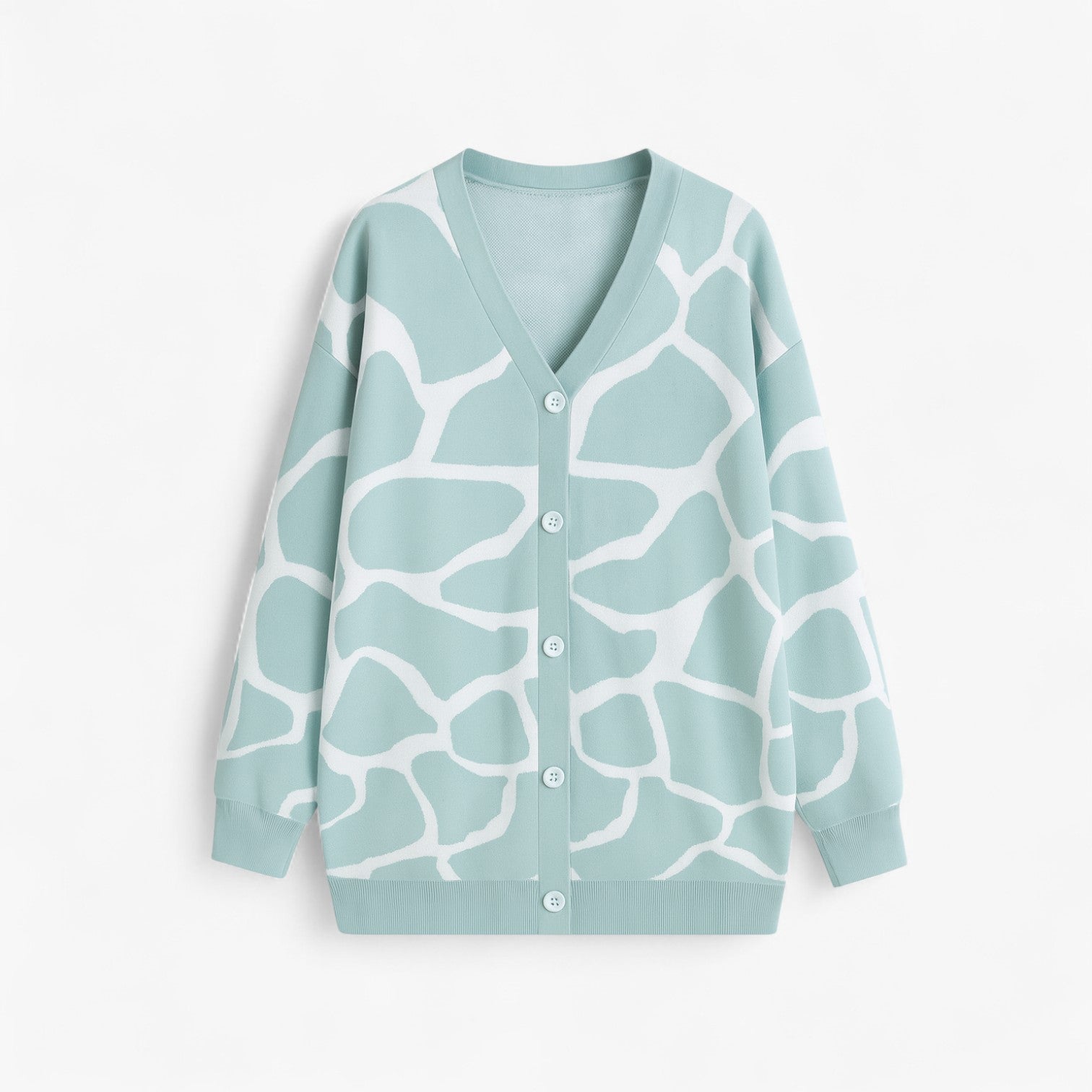 Melanie | Løsstrikket cardigan med Chic – Let elegance til efteråret - Gråblå - Melanie | Løsstrikket cardigan med Chic – Let elegance til efteråret - €25 - {{ product_tags }