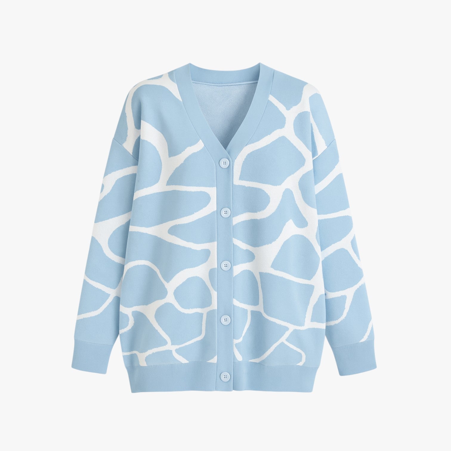 Melanie | Løsstrikket cardigan med Chic – Let elegance til efteråret - Himmelblå - Melanie | Løsstrikket cardigan med Chic – Let elegance til efteråret - €25 - {{ product_tags }