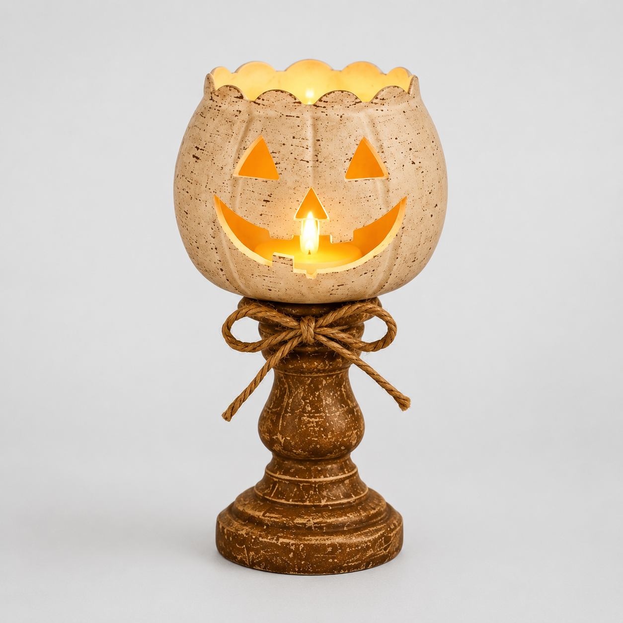 Dekorationsgræskar med LED Lys til Halloween - Flere Størrelser - Mellem 15cm - Gifts – Seasonal – Halloween - {{ product_tags }
