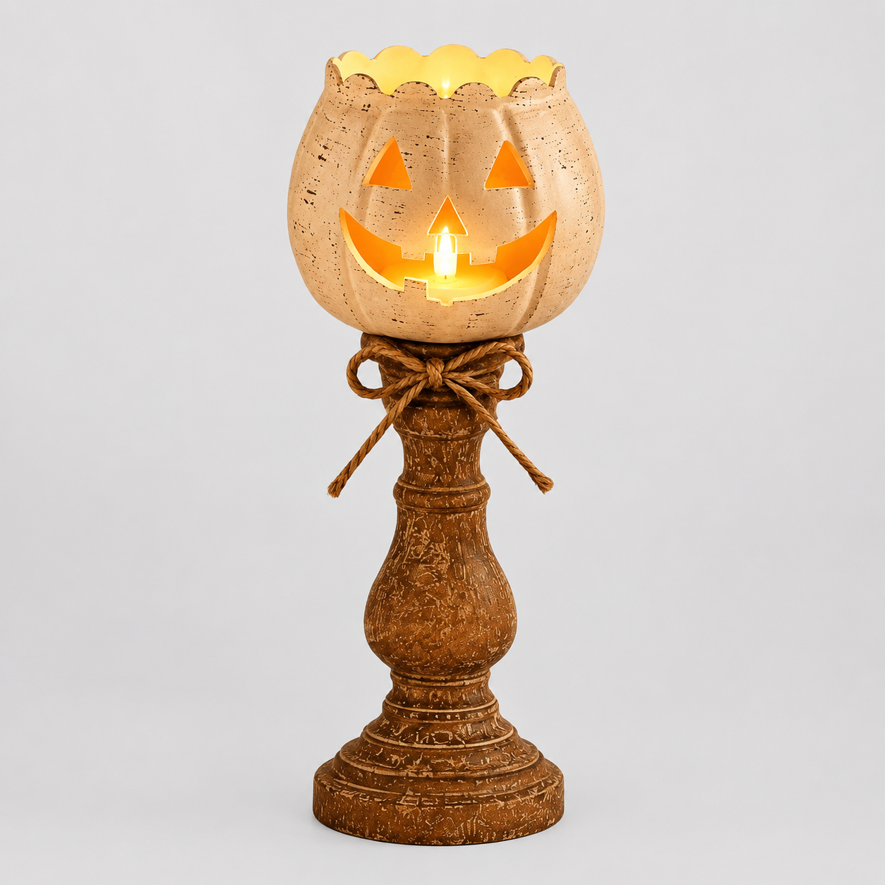 Dekorationsgræskar med LED Lys til Halloween - Flere Størrelser - Stor 18cm - Gifts – Seasonal – Halloween - {{ product_tags }