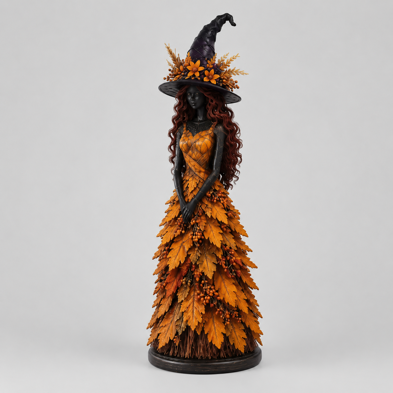 Heksefigur Pynt til Halloween og efterår - Med blade - Orange - Gifts – Seasonal – Halloween - {{ product_tags }