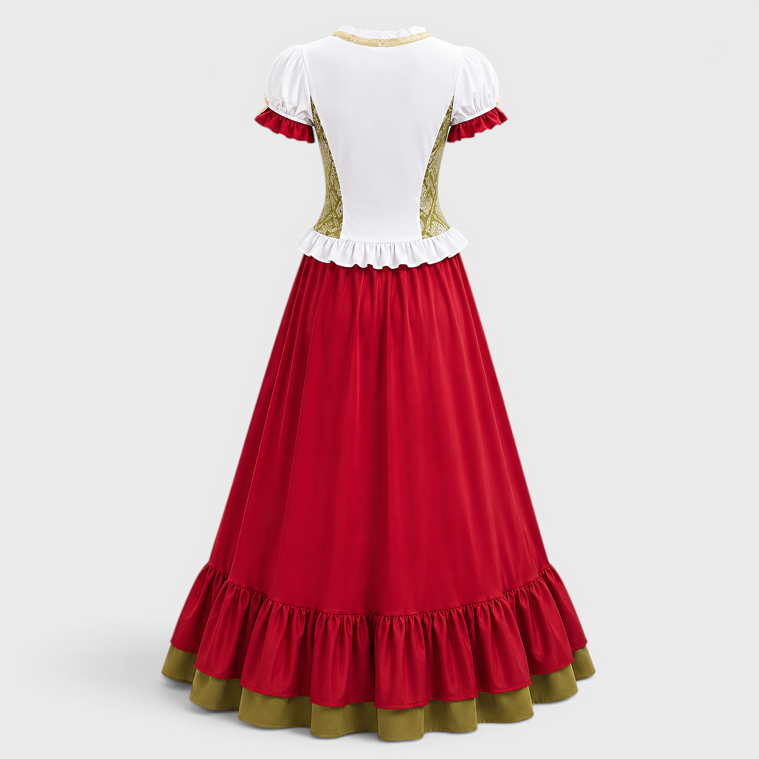 Dame Oktoberfestkostume: snøreliv, pufærmer og flæseskørt - - Gifts – Seasonal – Oktoberfest - {{ product_tags }