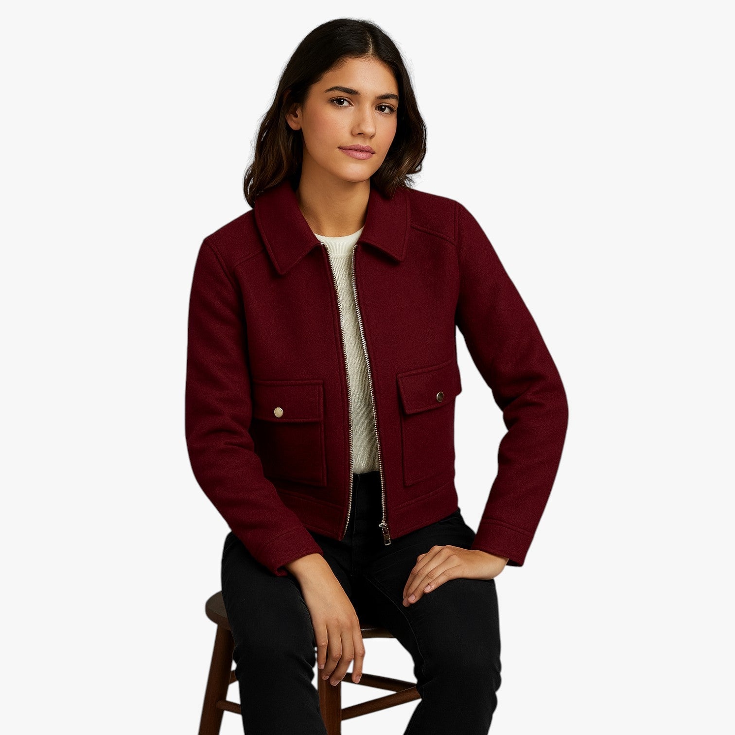 Alison | Elegant vinterjakke til vejen: varm, praktisk og med lommer - - Alison | Elegant vinterjakke til vejen: varm, praktisk og med lommer - €25 - {{ product_tags }
