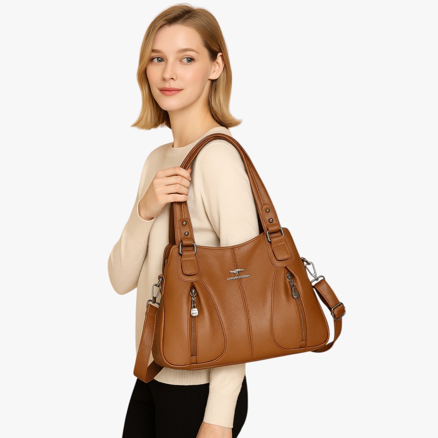 Viviana | Daglig elegance - Læder, skuldertaske der fremhæver ethvert look - - Viviana | Daglig elegance - Læder, skuldertaske der fremhæver ethvert look - €25 - {{ product_tags }