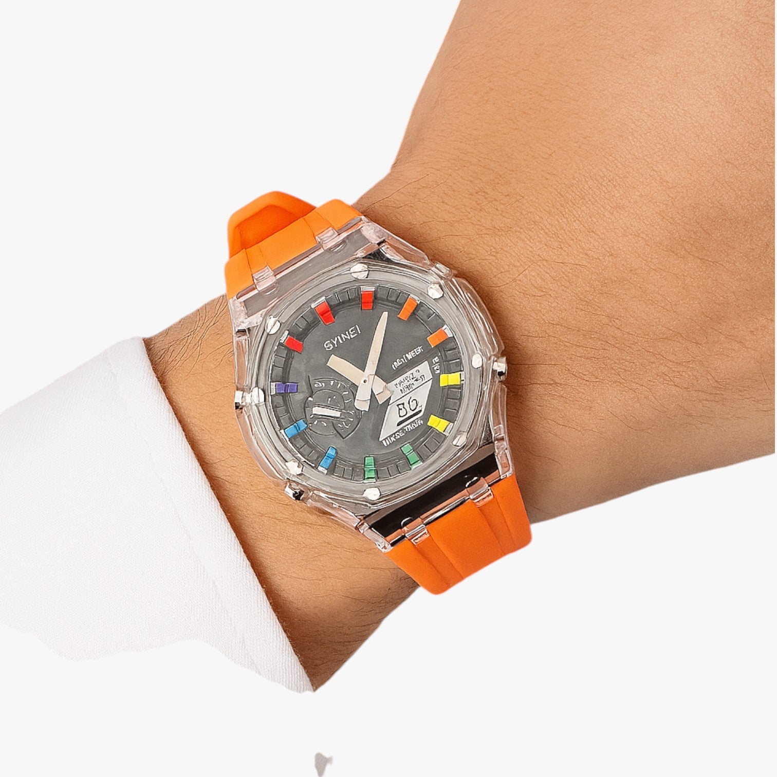Fabian | Transparent digital ur med 5 ATM vandtæthed, alarm og intelligente funktioner - - Fabian | Transparent digital ur med 5 ATM vandtæthed, alarm og intelligente funktioner - €25 - {{ product_tags }