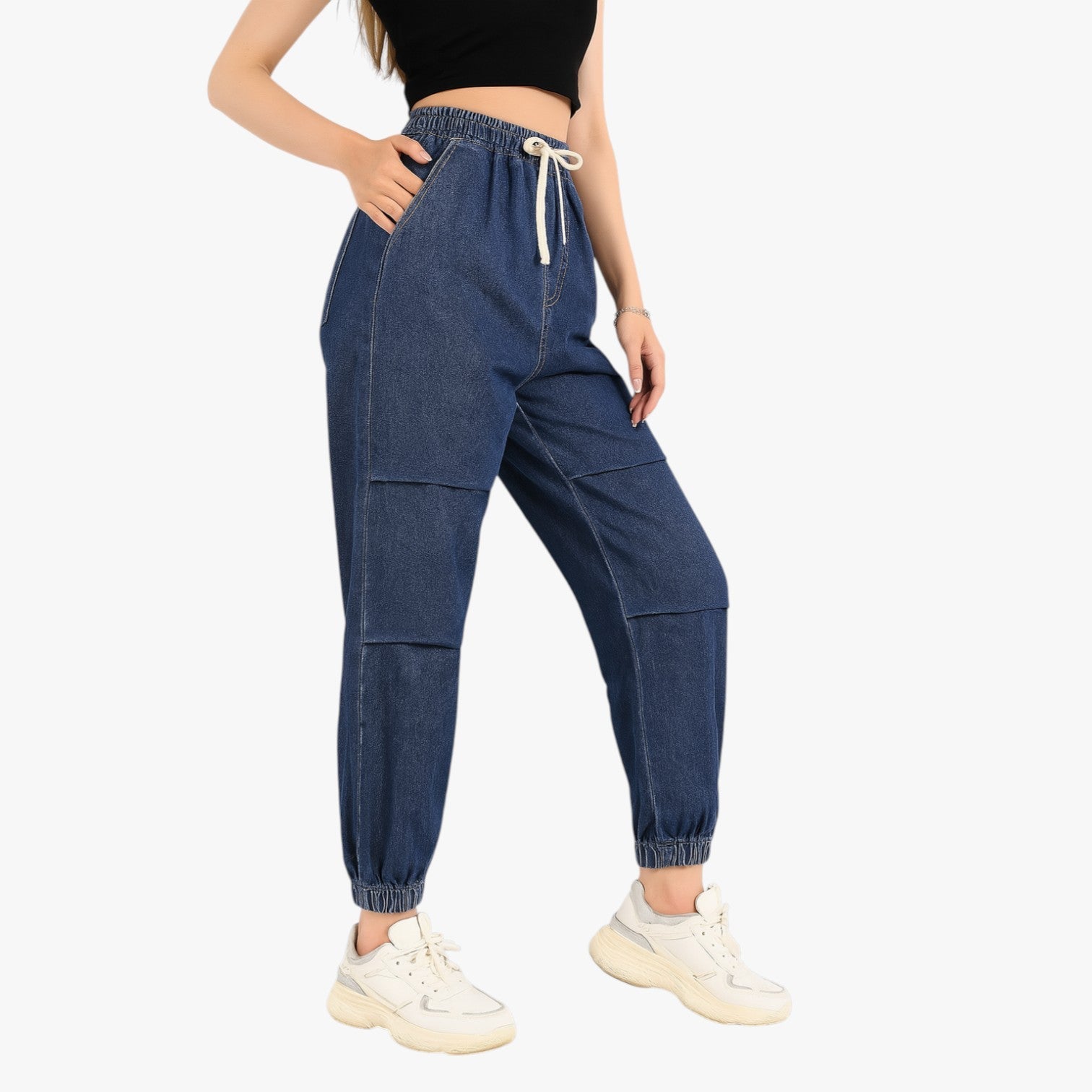 Bridget | Comfort Vintage - Udendørs oversized jeans med elastik i taljen - - Bridget | Comfort Vintage - Udendørs oversized jeans med elastik i taljen - €25 - {{ product_tags }