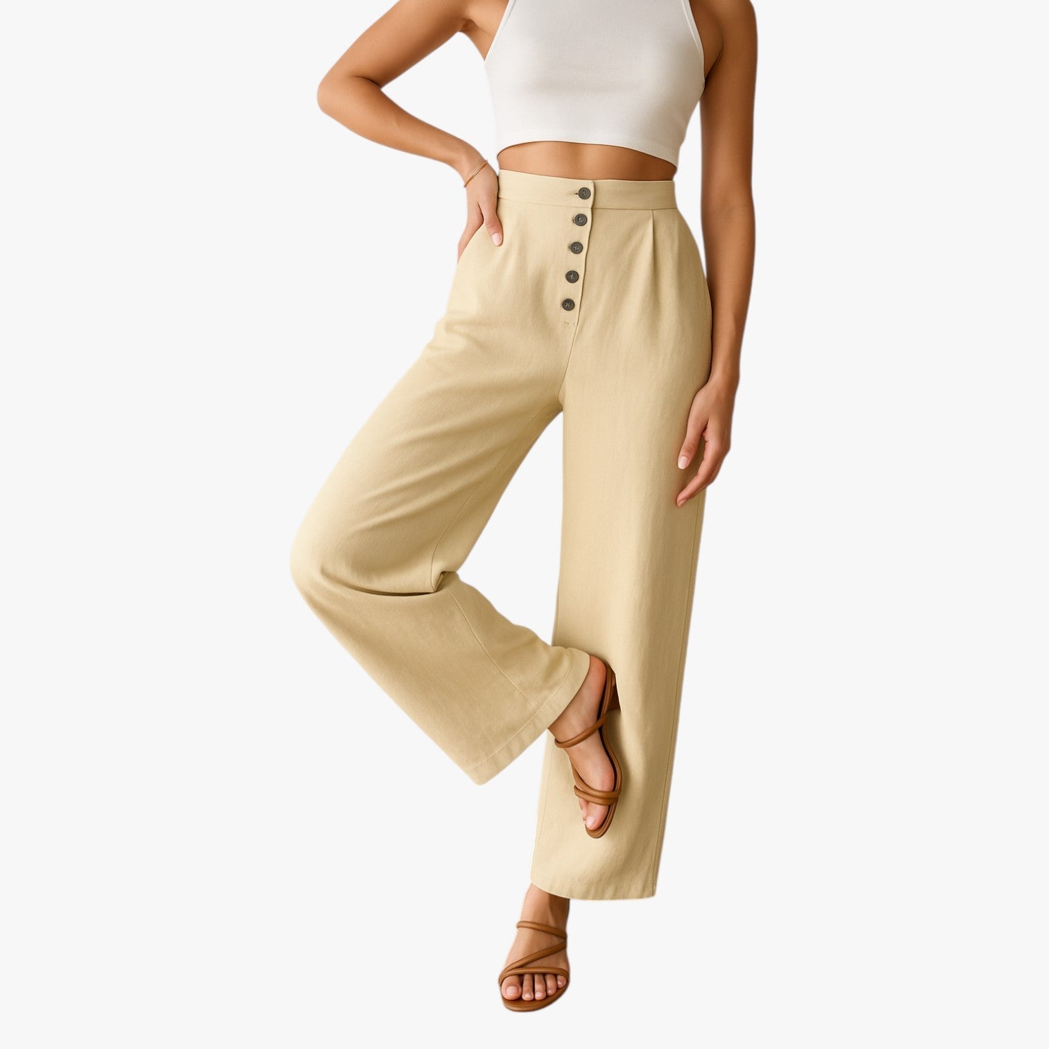 Vannesa | Kvinders sommershorts - Friske, komfortable og krølfri i linned og bomuld - - Vannesa | Sommerbukser til kvinder - Kølige, komfortable og krølfrie i hør og bomuld - €25 - {{ product_tags }