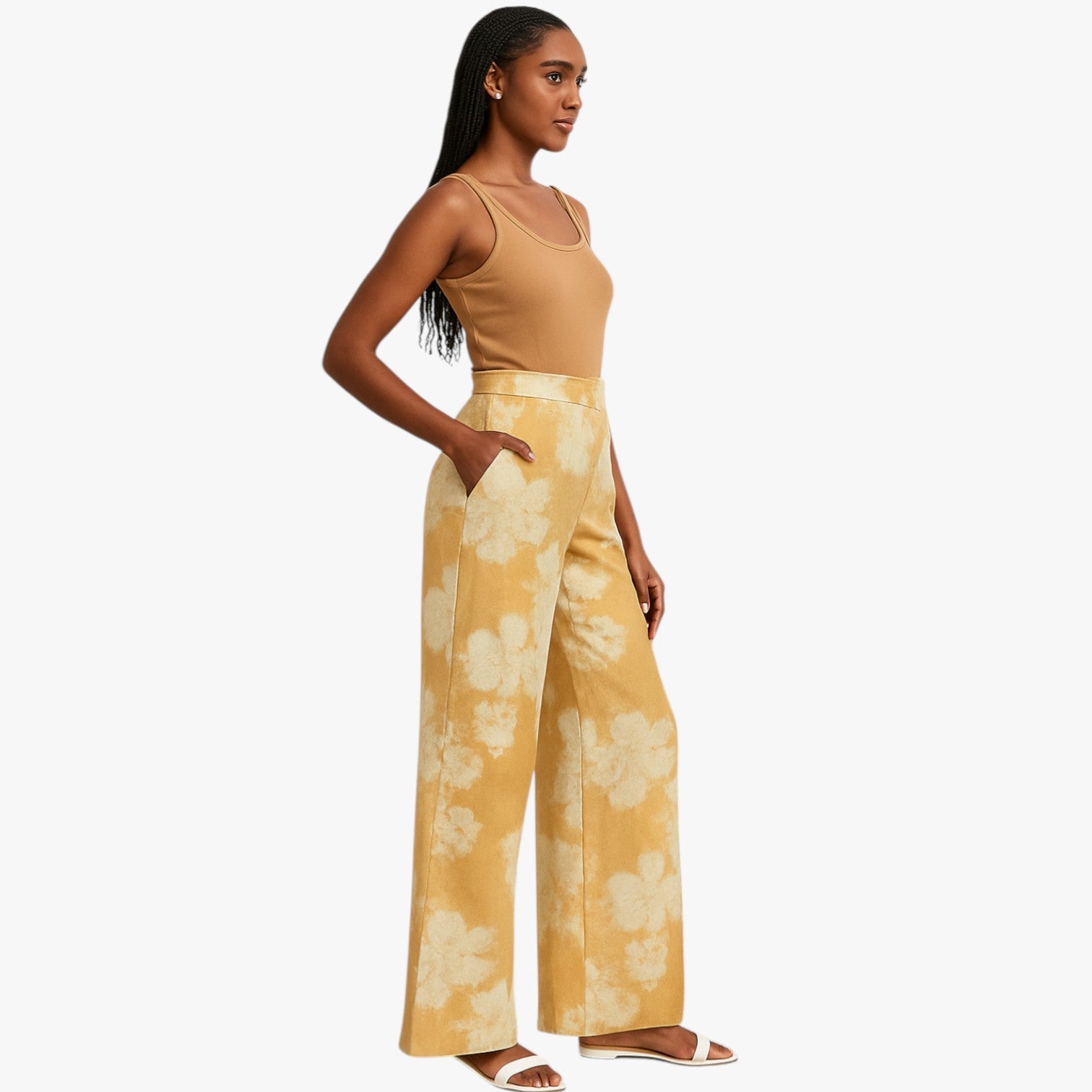 Ysabelle | Bukser med lige ben og romantisk blomsterprint - - Ysabelle | Bukser med lige ben og romantisk blomsterprint - €25 - {{ product_tags }