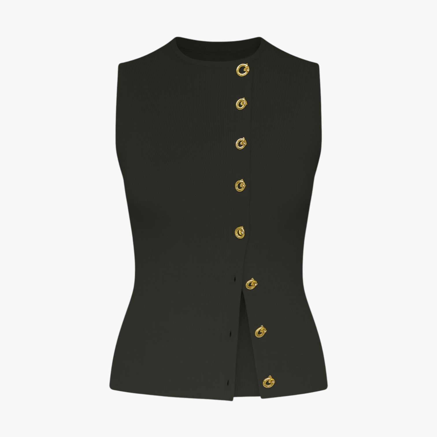 Agnes | Asymmetrisk knapgilet - Sort - Agnes | Asymmetrisk knapgilet - €25 - {{ product_tags }