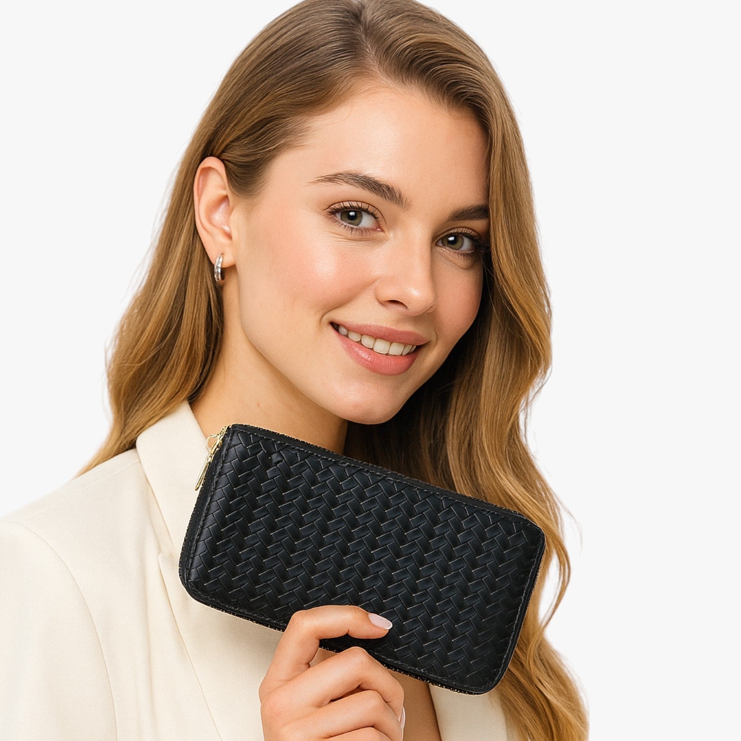 Ivory | Elegant langt pung med telefon- og kortholder - - Elfenben | Elegant langt pung med telefon- og kortholder - €25 - {{ product_tags }