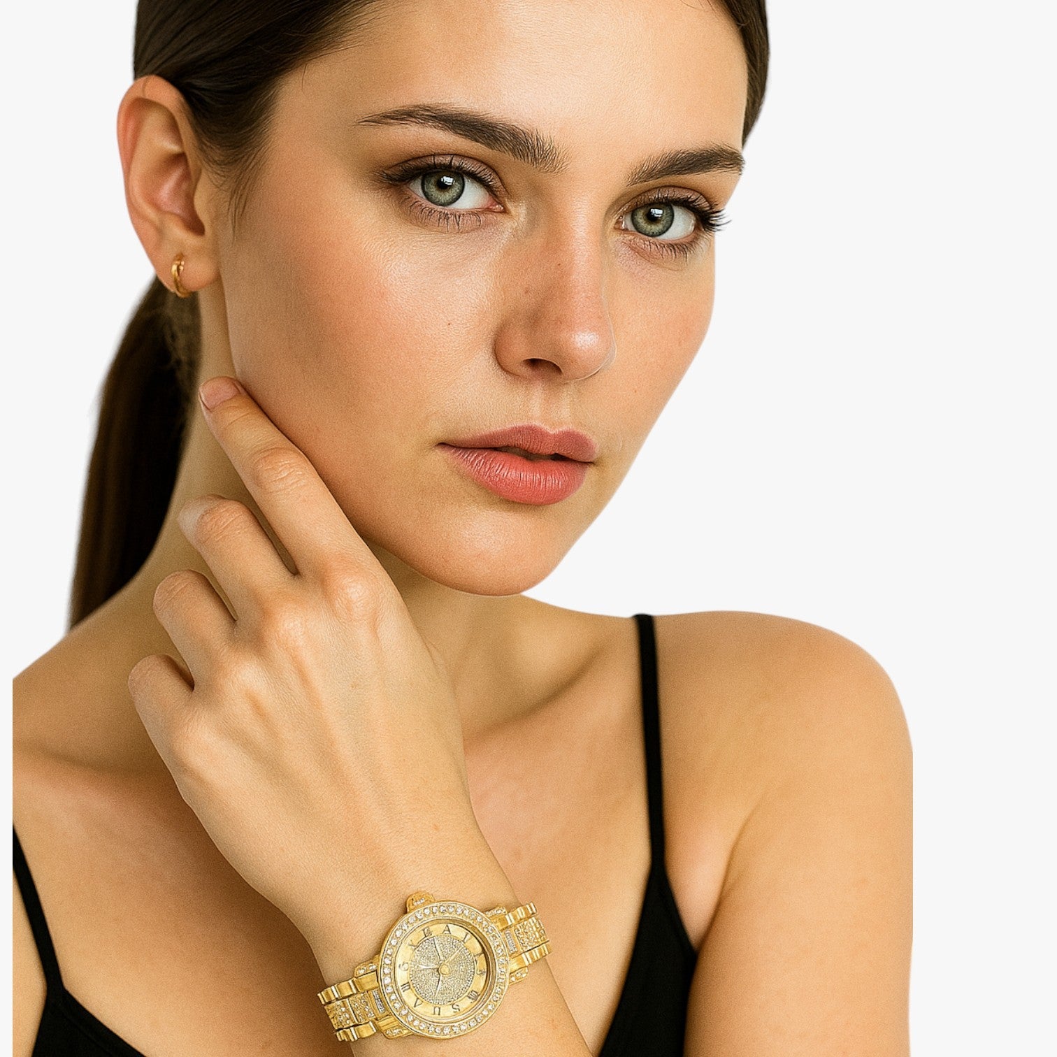 Evelynn | Elegant dameur i stål og krystal - - Evelynn | Elegant dameur i stål og krystal - €25 - {{ product_tags }
