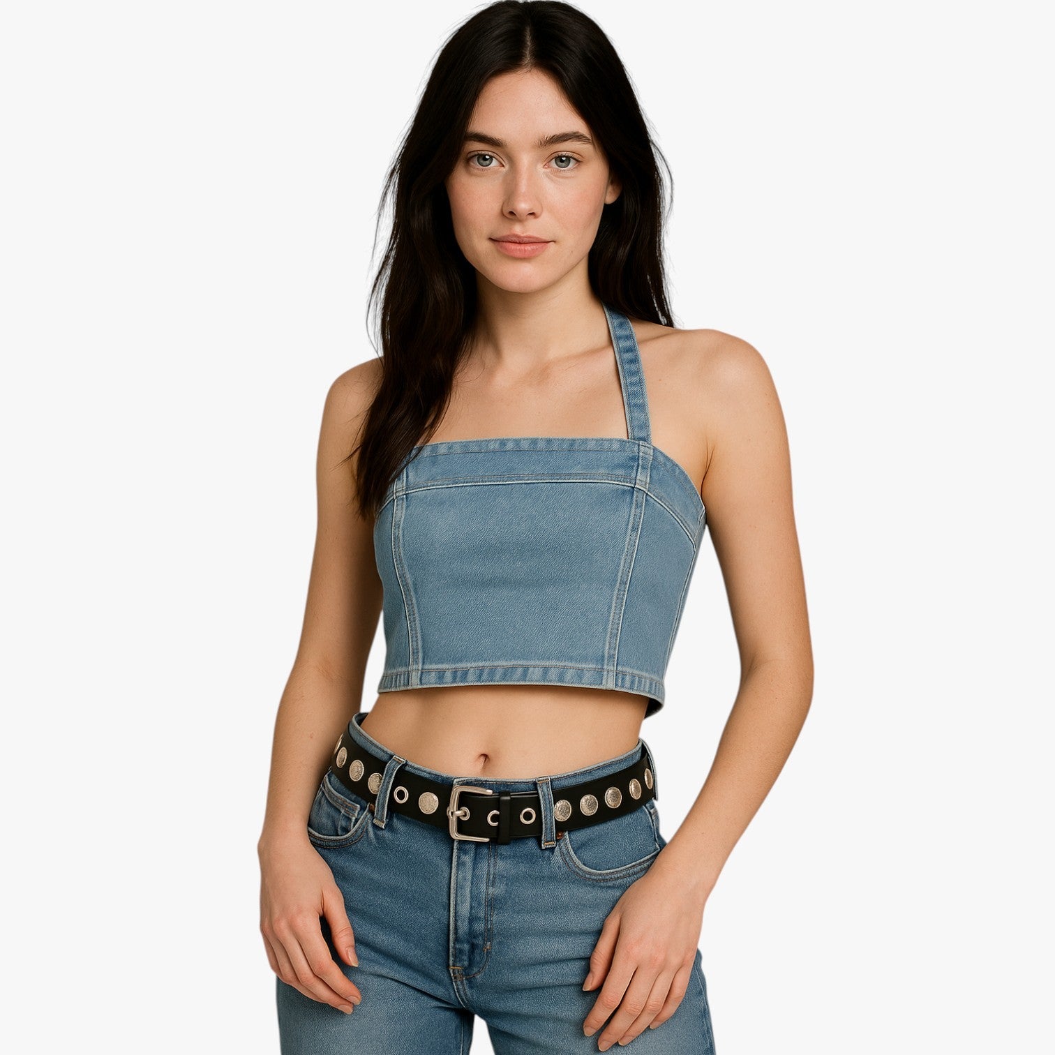 Belen | Punk lænke i læder med spænder unisex - - Belen | Punk lænke i læder med spænder unisex - €25 - {{ product_tags }
