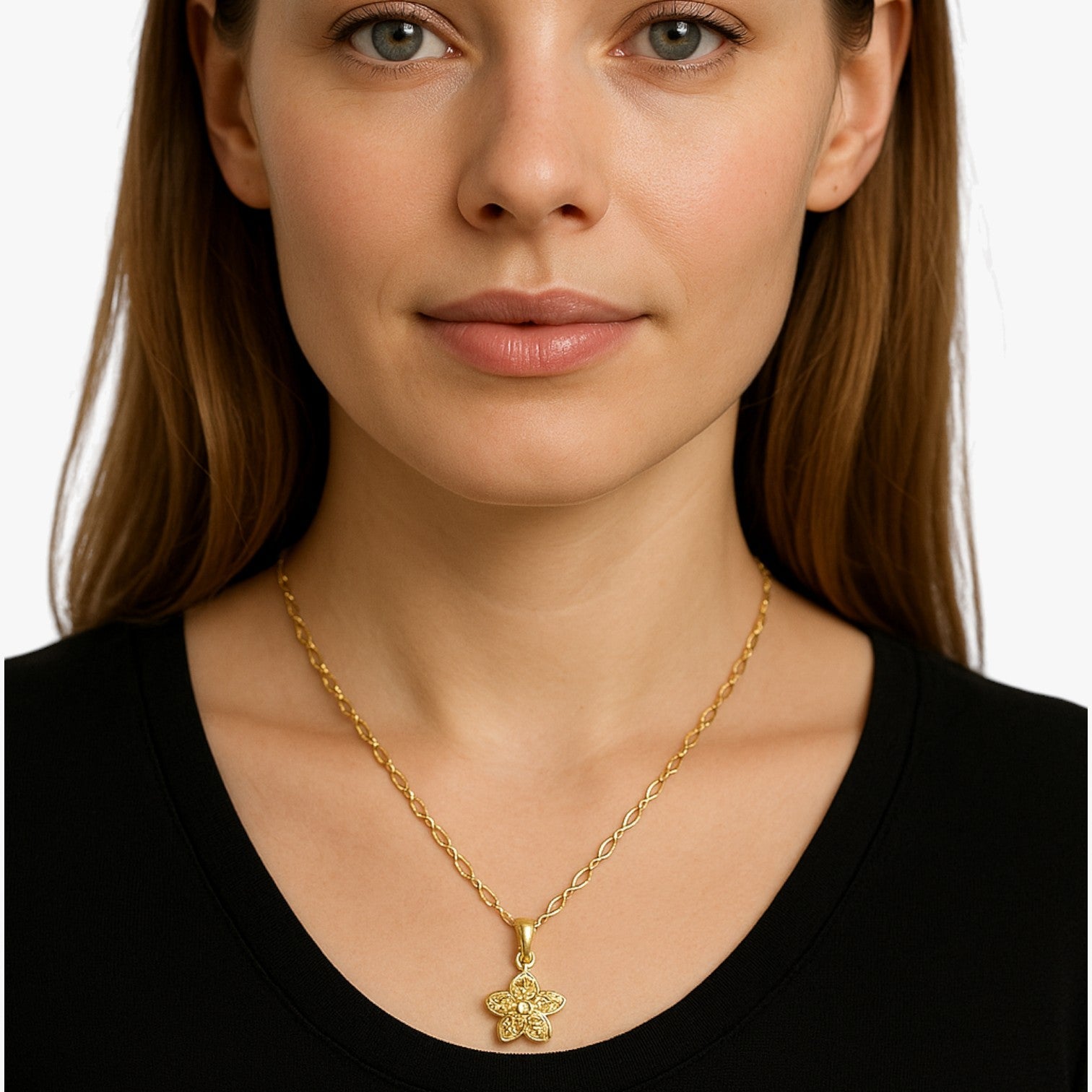 Winnie | Halskæde med guldring og roterende zirconiêmne - - women's fashion - {{ product_tags }