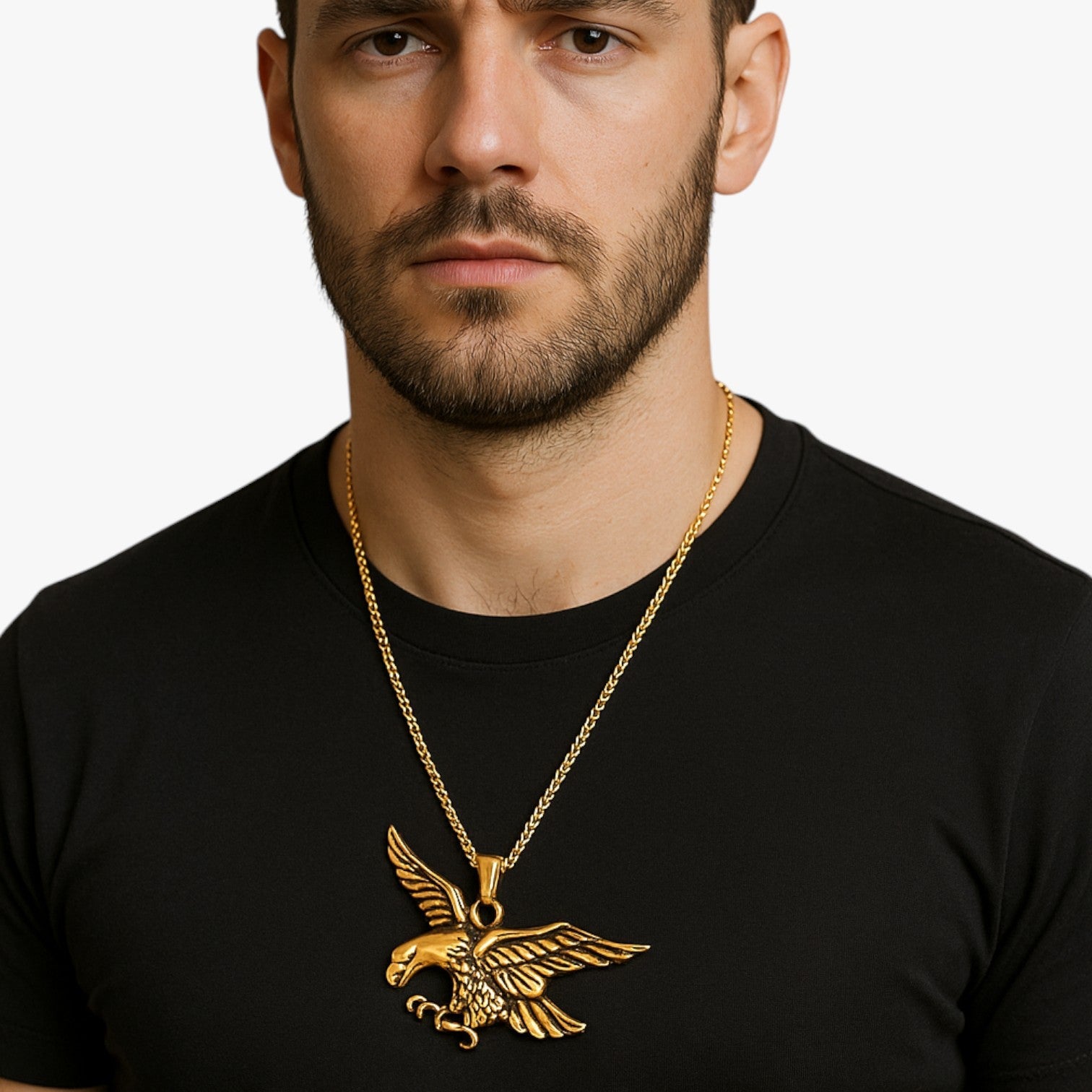 Emanuel | Alligator punk halskæde i stål - - men's fashion - {{ product_tags }