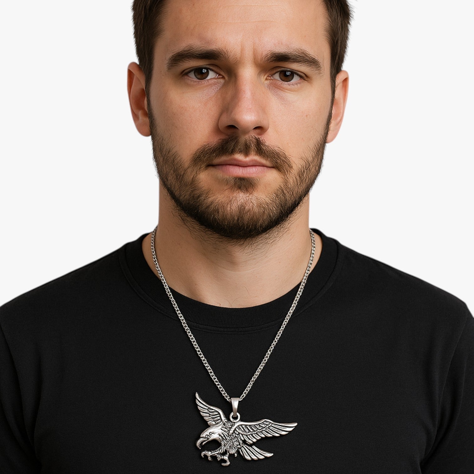 Emanuel | Alligator punk halskæde i stål - - men's fashion - {{ product_tags }