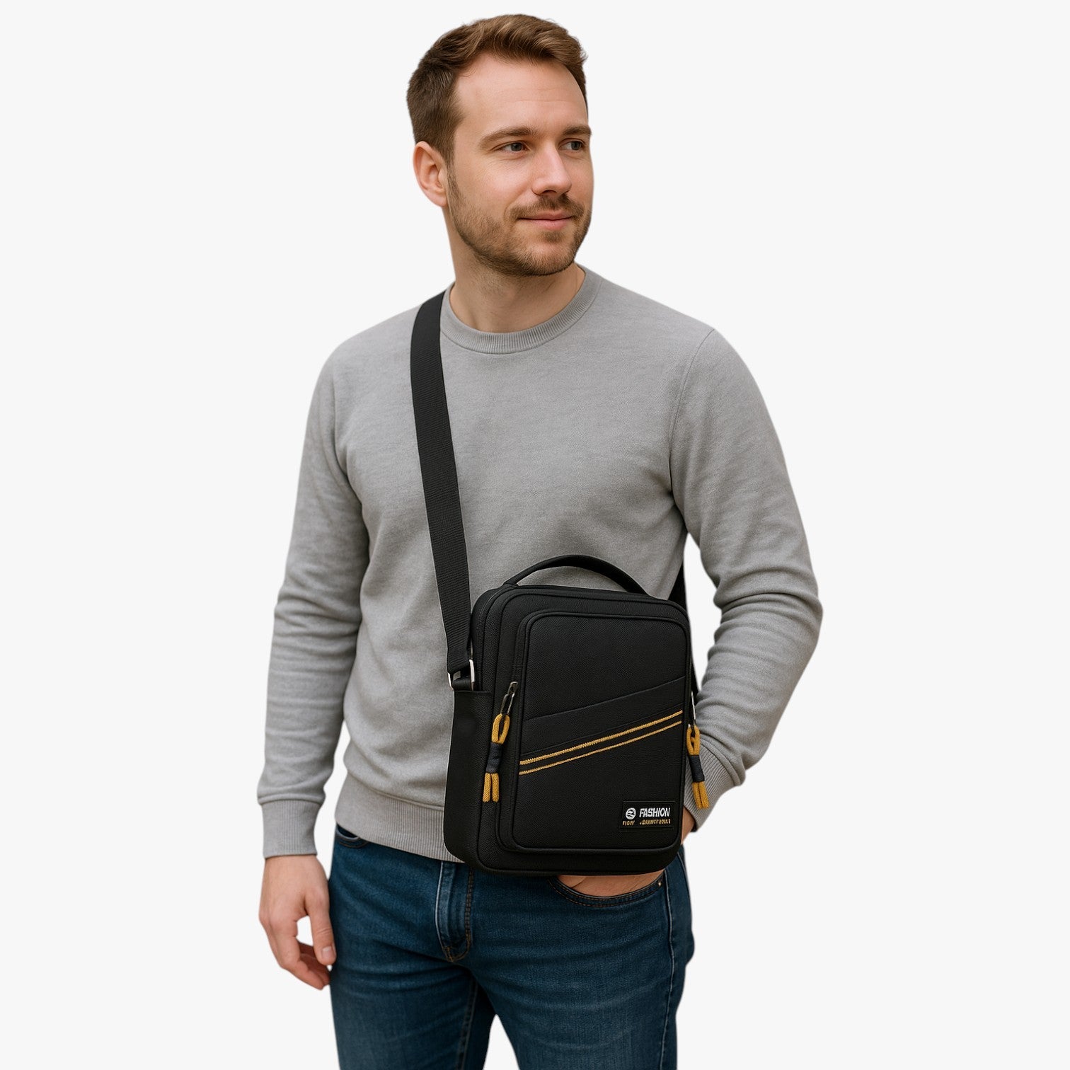 Zain | Rejseantifurto messenger-rygsæk til mænd - - bags - {{ product_tags }