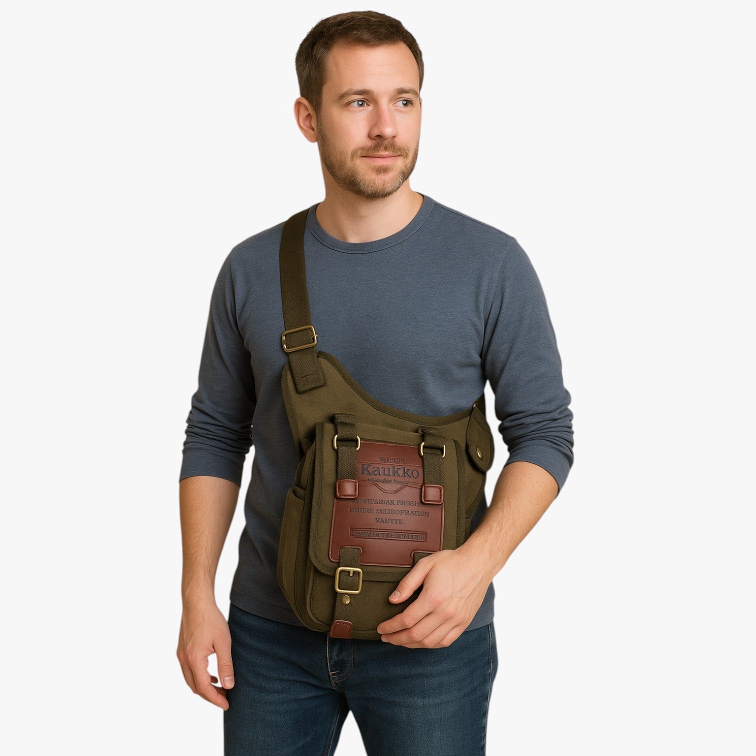 Adam | Nylon Vintage Mænds Messenger Taske Praktisk, Let, Altid Hos Dig - - bags - {{ product_tags }