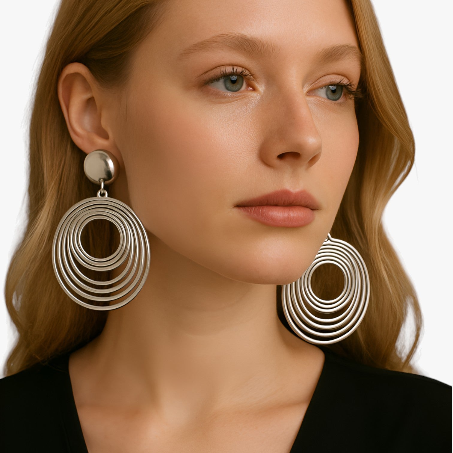 Cheryl | Geometriske oversized øreringe: moderne elegance, der lyser op i dit look - - women's fashion - {{ product_tags }