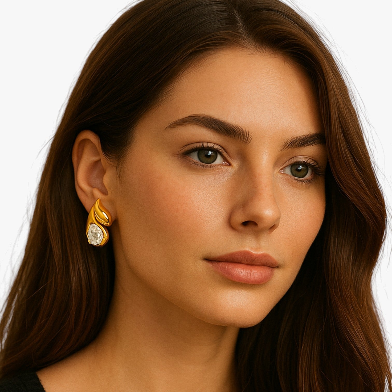 Naomi | Guldhængende lette og skinnende øreringe - - women's fashion - {{ product_tags }
