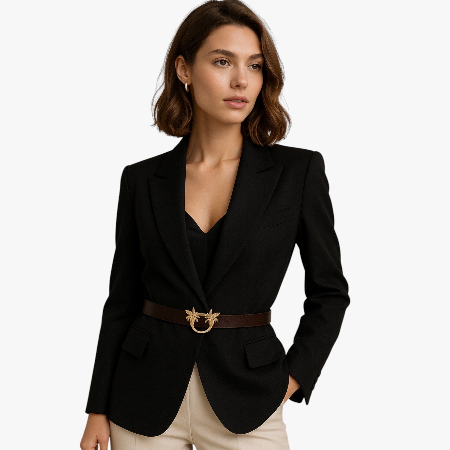 Sabrina | Elegant bæltese af læder med designer-spænde - - women's fashion - {{ product_tags }