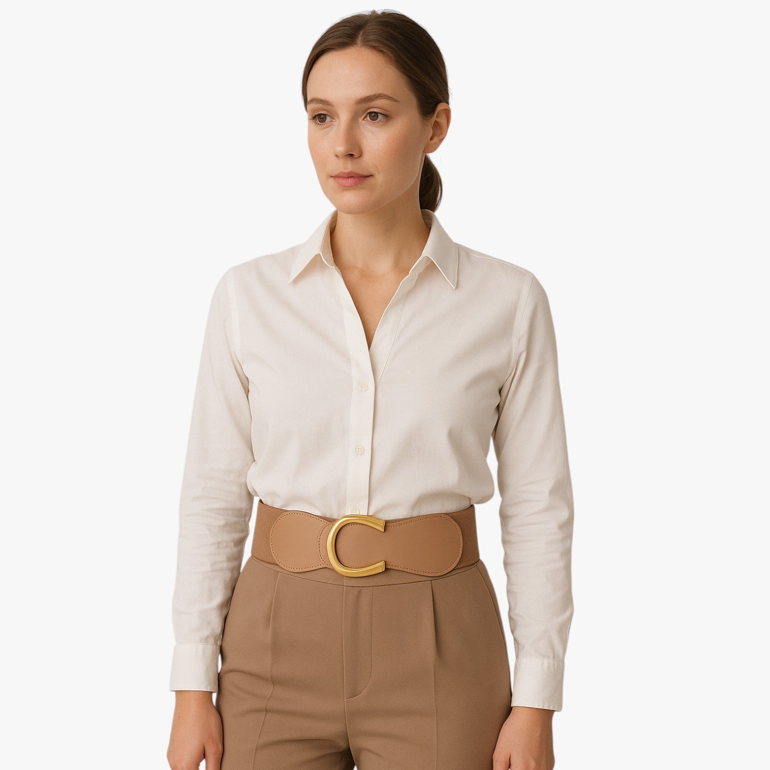 Elise | Lang elastisk talje med gylden spænde - - women's fashion - {{ product_tags }