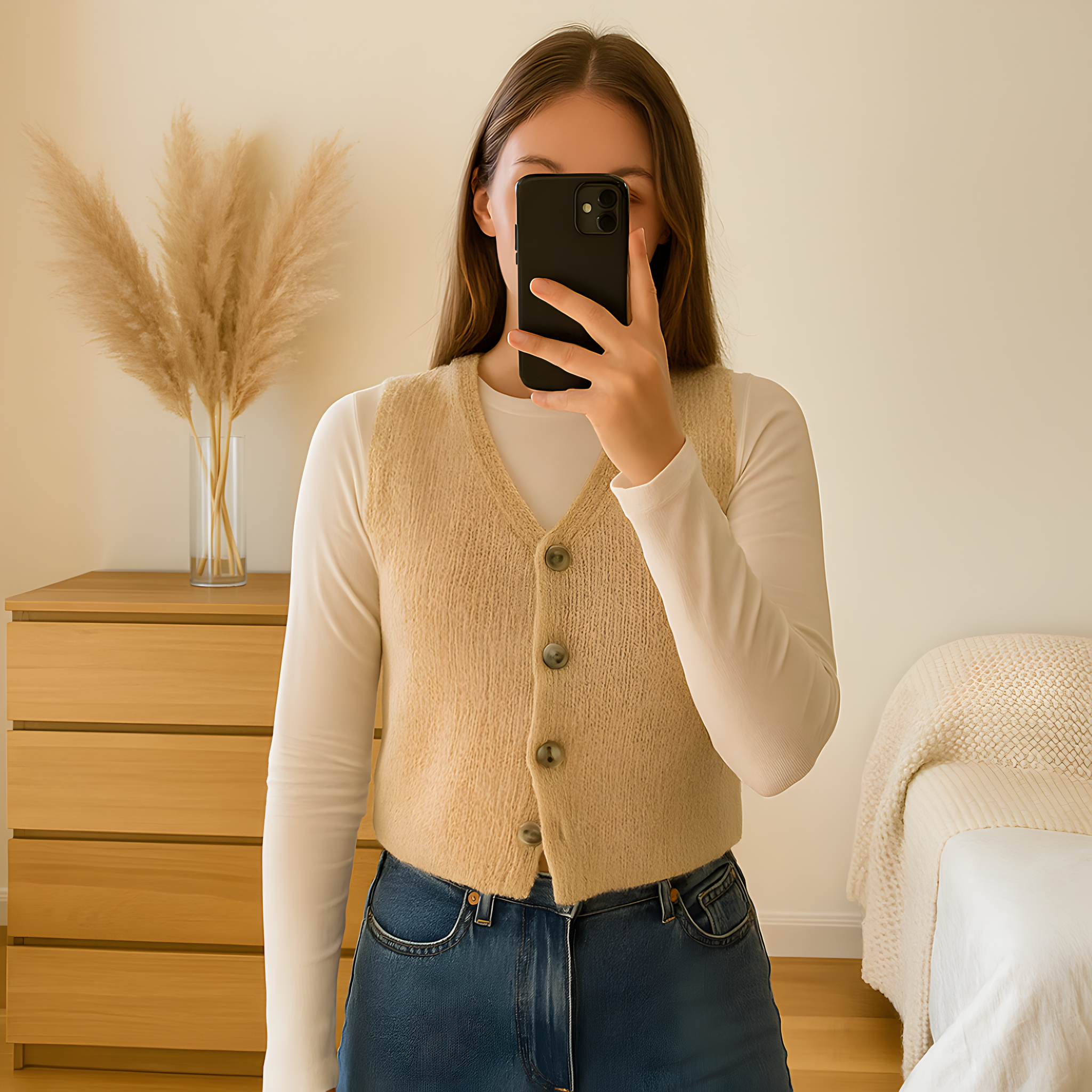 Mirri | Beige stribet vest - - Mirri | Beige stribet vest - €25 - {{ product_tags }