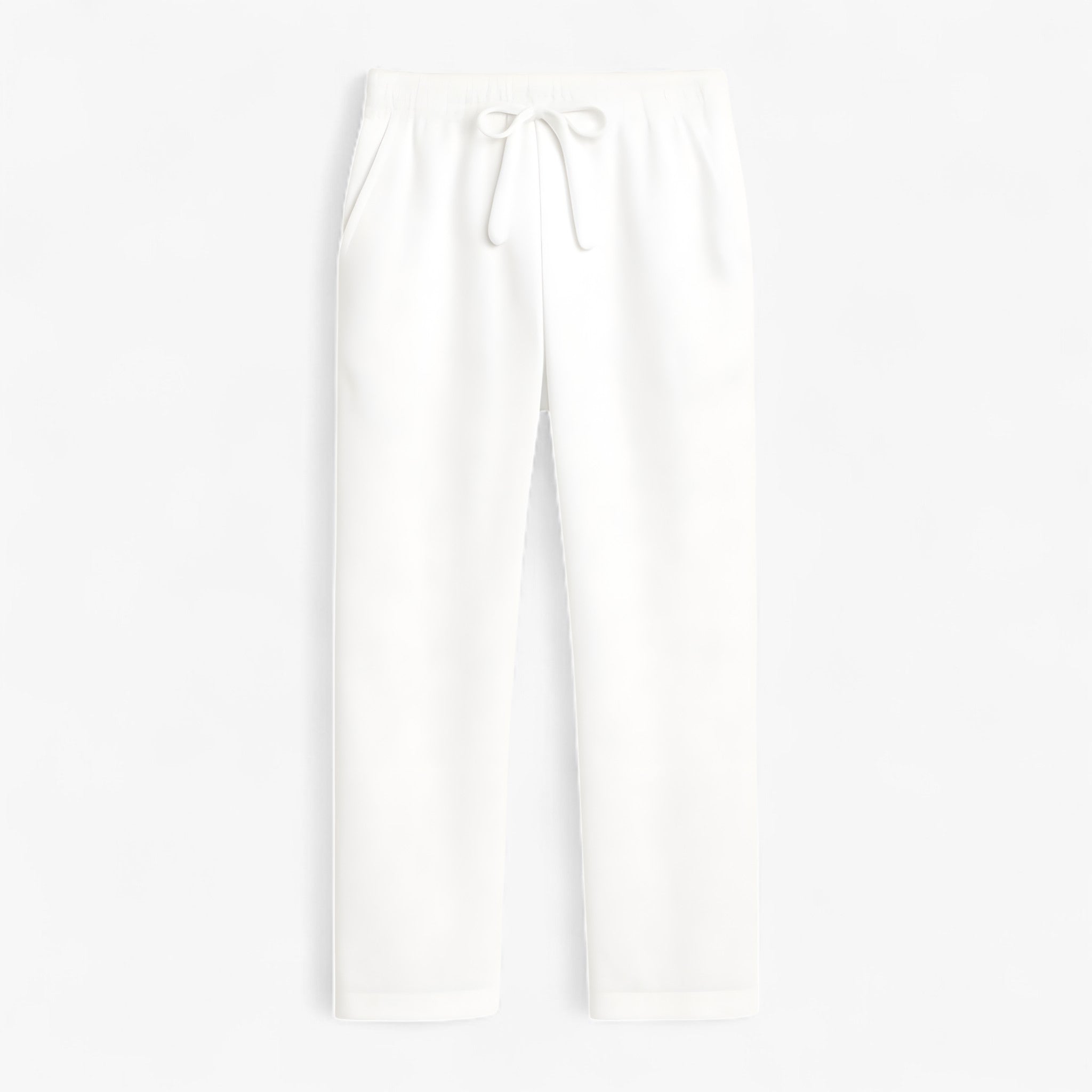 Oscar | Bløde og behagelige linnebukser med elastik i taljen - Hvid - women's fashion - {{ product_tags }