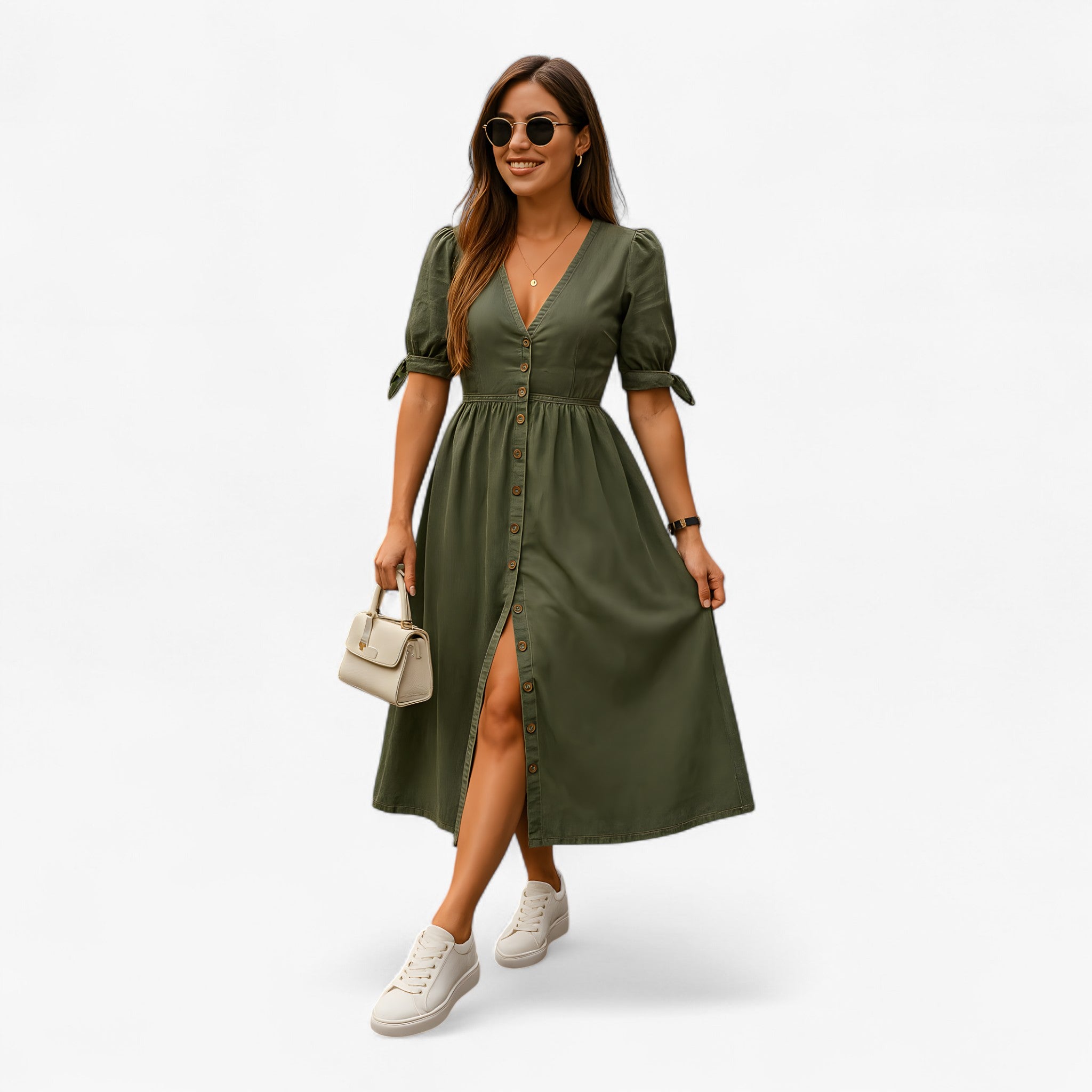 Demmy | Skinnerende Kjole i Denim - Grøn - women's fashion - {{ product_tags }