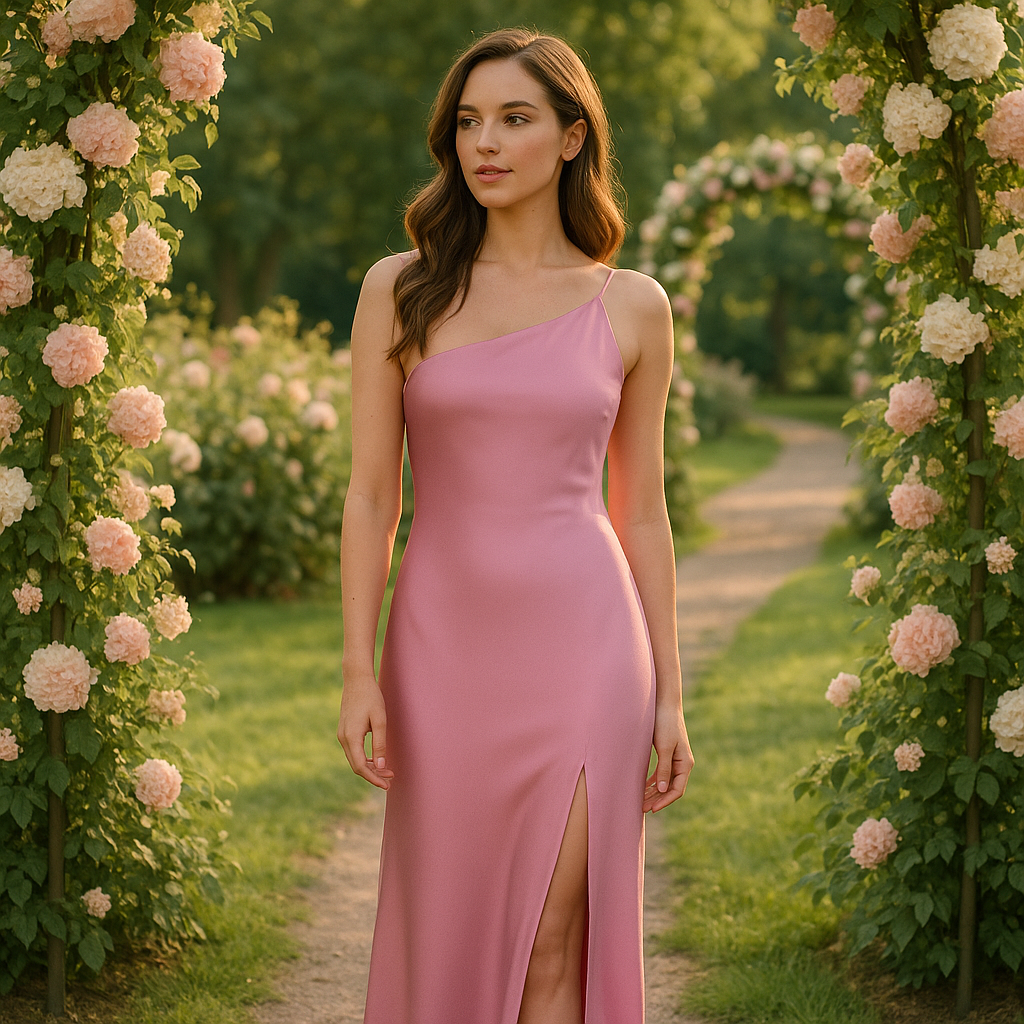 Jenny | Lang Satin Kjole Moonlight - - women's fashion - {{ product_tags }
