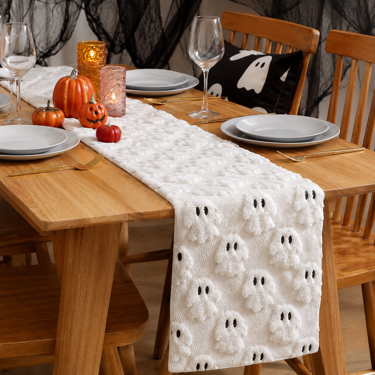 Bordløber med relief-effekt til uhyggelig Halloween - - Gifts – Seasonal – Halloween - {{ product_tags }