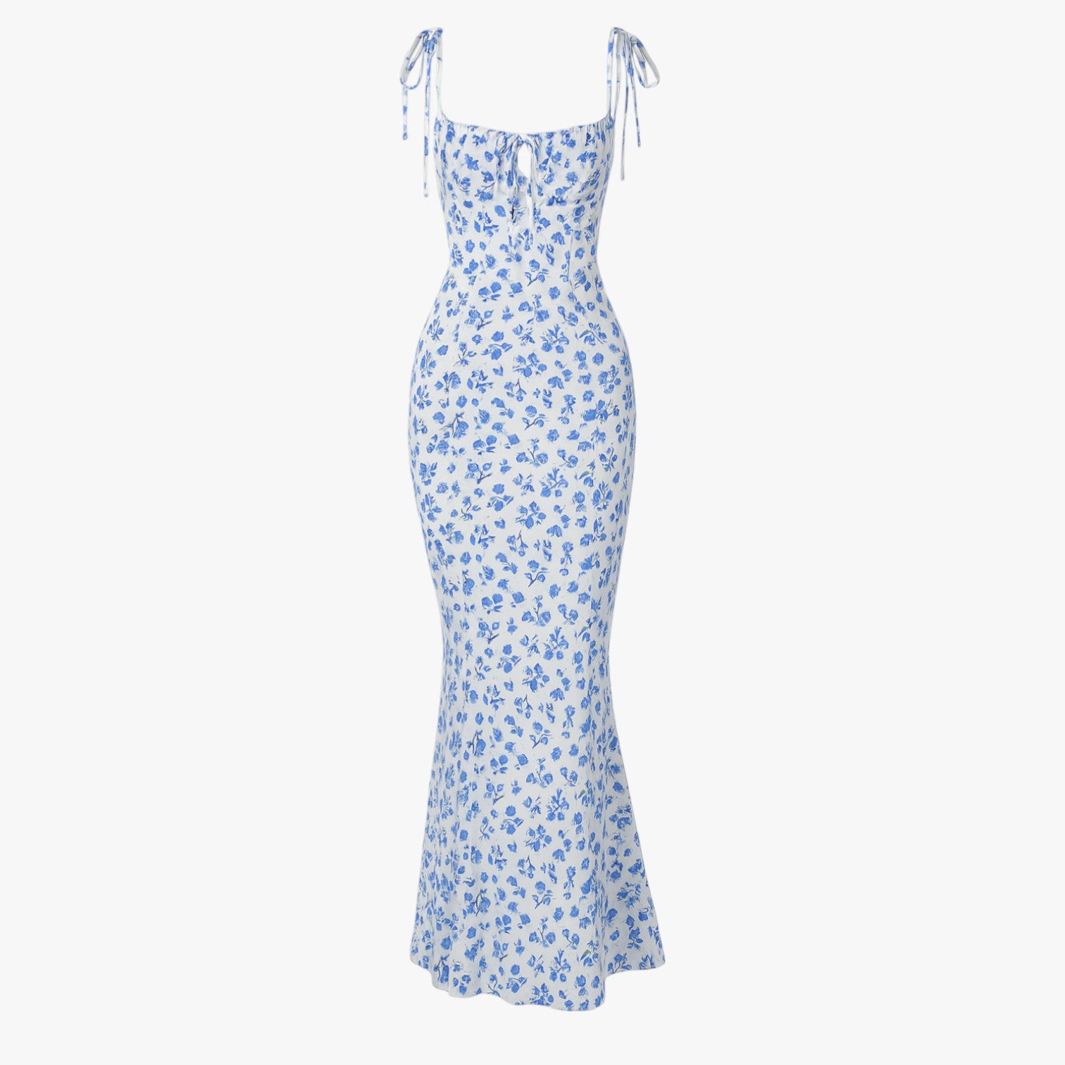 Siena | Elegant blomstret strandkjole i bodycon-pasform - Blå - Siena | Elegant blomstret strandkjole i bodycon-pasform- €25 - {{ product_tags }