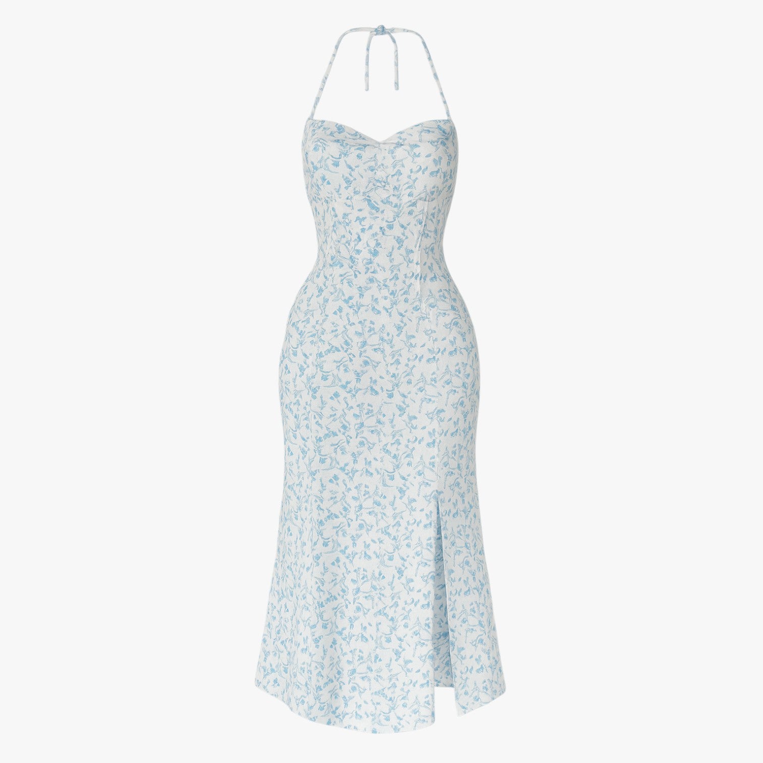 Sofia | Elegant rygfri blondekjole med halterneck - - Sofia | Elegant rygfri blondekjole med halterneck - €25 - {{ product_tags }