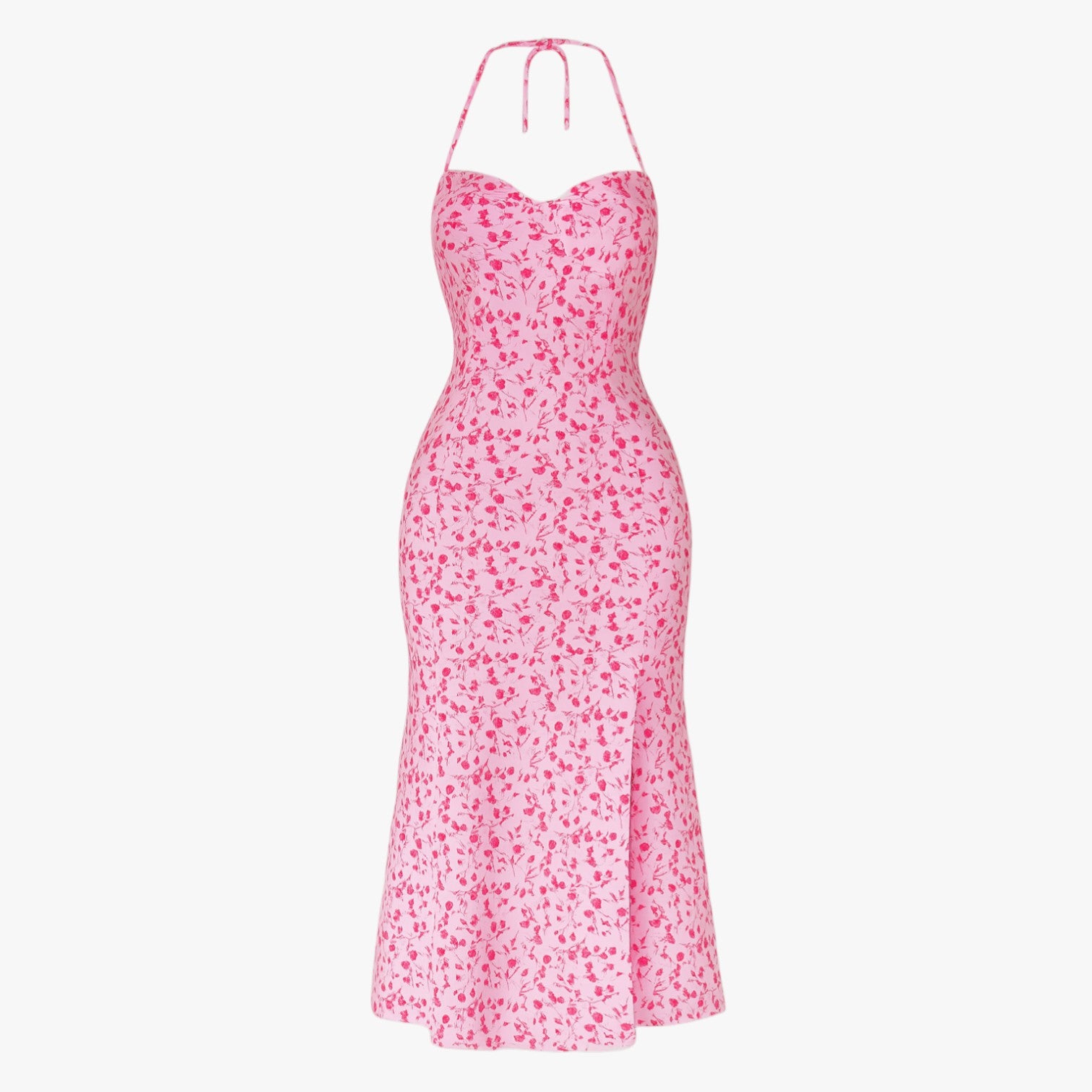 Sofia | Elegant rygfri blondekjole med halterneck - - Sofia | Elegant rygfri blondekjole med halterneck - €25 - {{ product_tags }