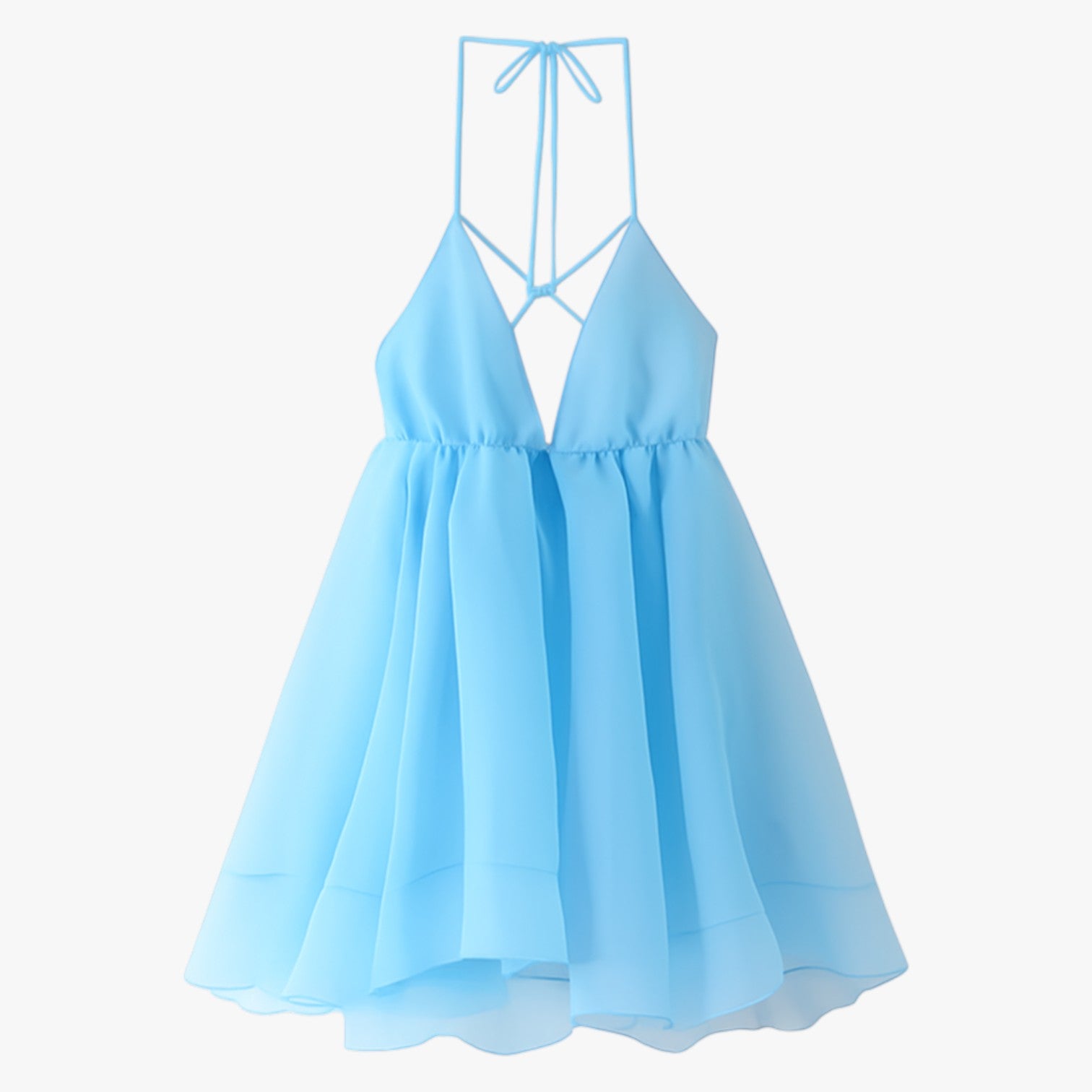 Alma | Sommerkjole med åben ryg og plisseret kant - - Alma | Sommerkjole med åben ryg og plisseret kant - €25 - {{ product_tags }