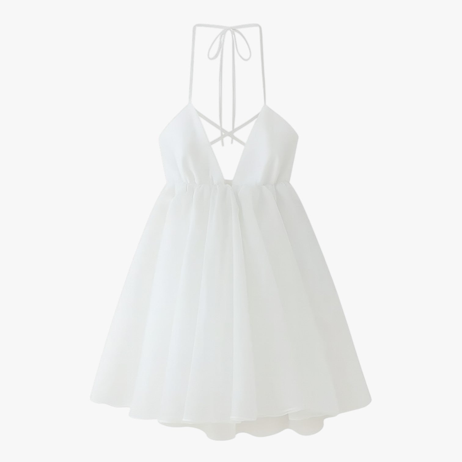 Alma | Sommerkjole med åben ryg og plisseret kant - - Alma | Sommerkjole med åben ryg og plisseret kant - €25 - {{ product_tags }